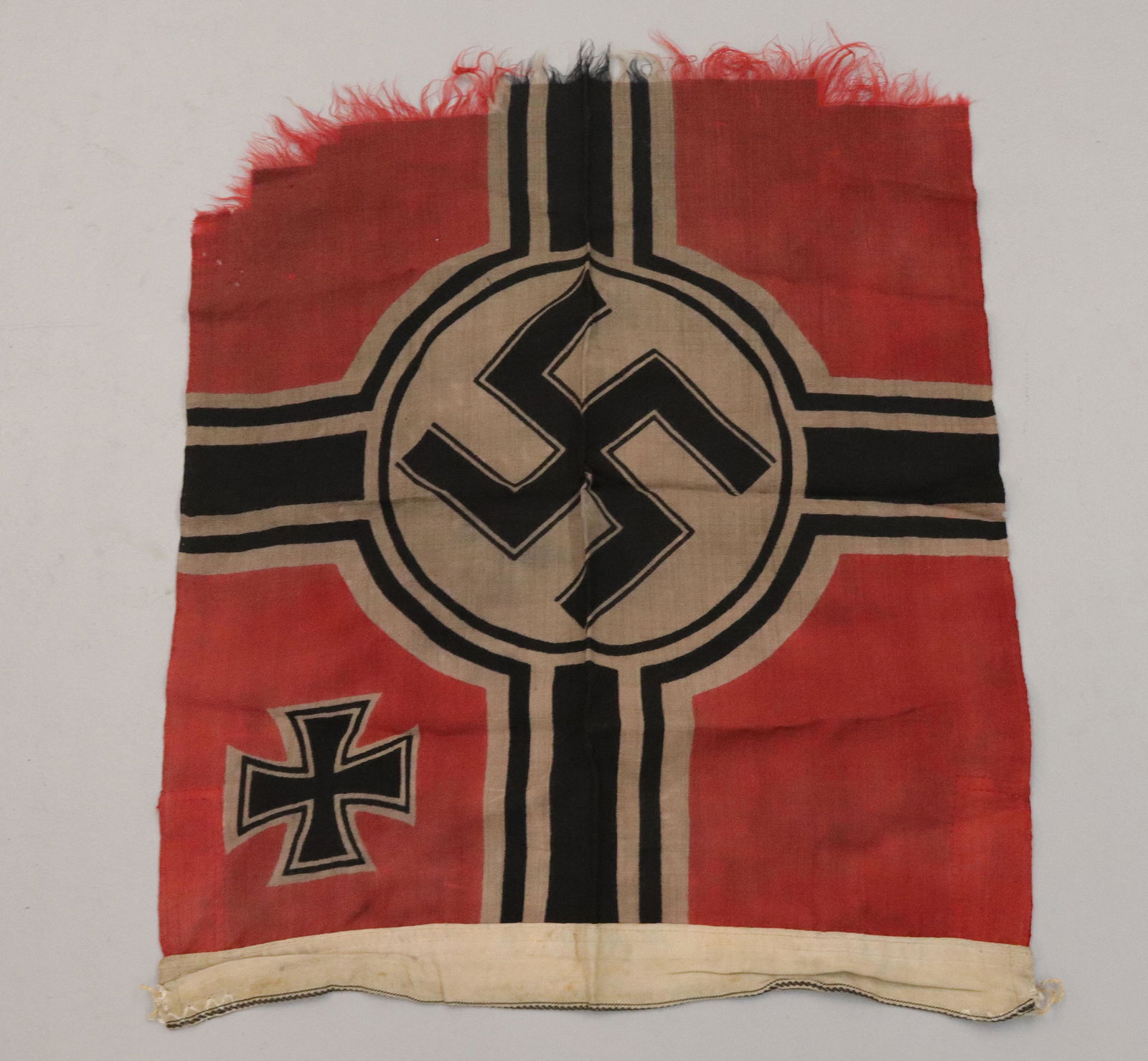 GERMAN WWII REICHSKRIEGS FLAG: WITH IRON CROSS MARK 22" X 18"
