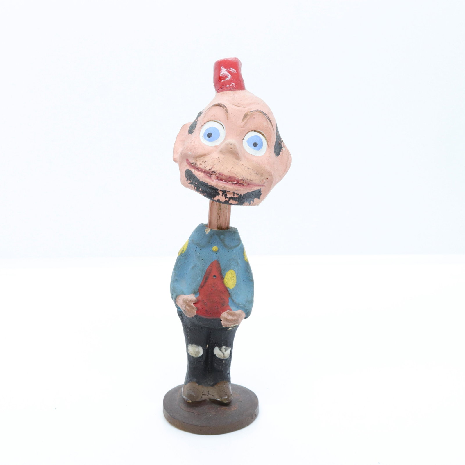 Vintage 1920's composition nodder: Description: Painted surface on wooden base - featuring man with beard and fez Condtion: Normal wear Size: 6 1/4" H Consignor: JS Terms: This is an On-Site Online Only Auction. Preview Will Be (2)