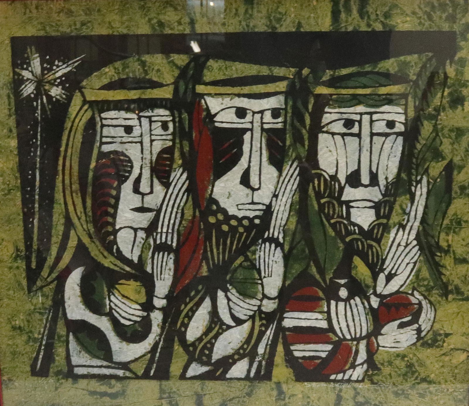 SADAO WATANABE STENCIL PRINT (1 of 4)