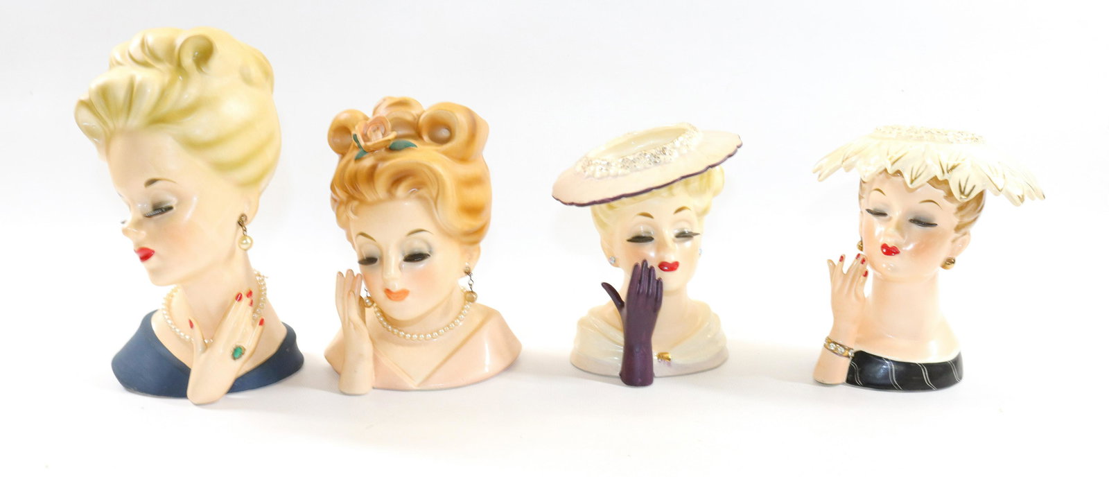 GROUP LOT OF HEAD VASES (1 of 6)