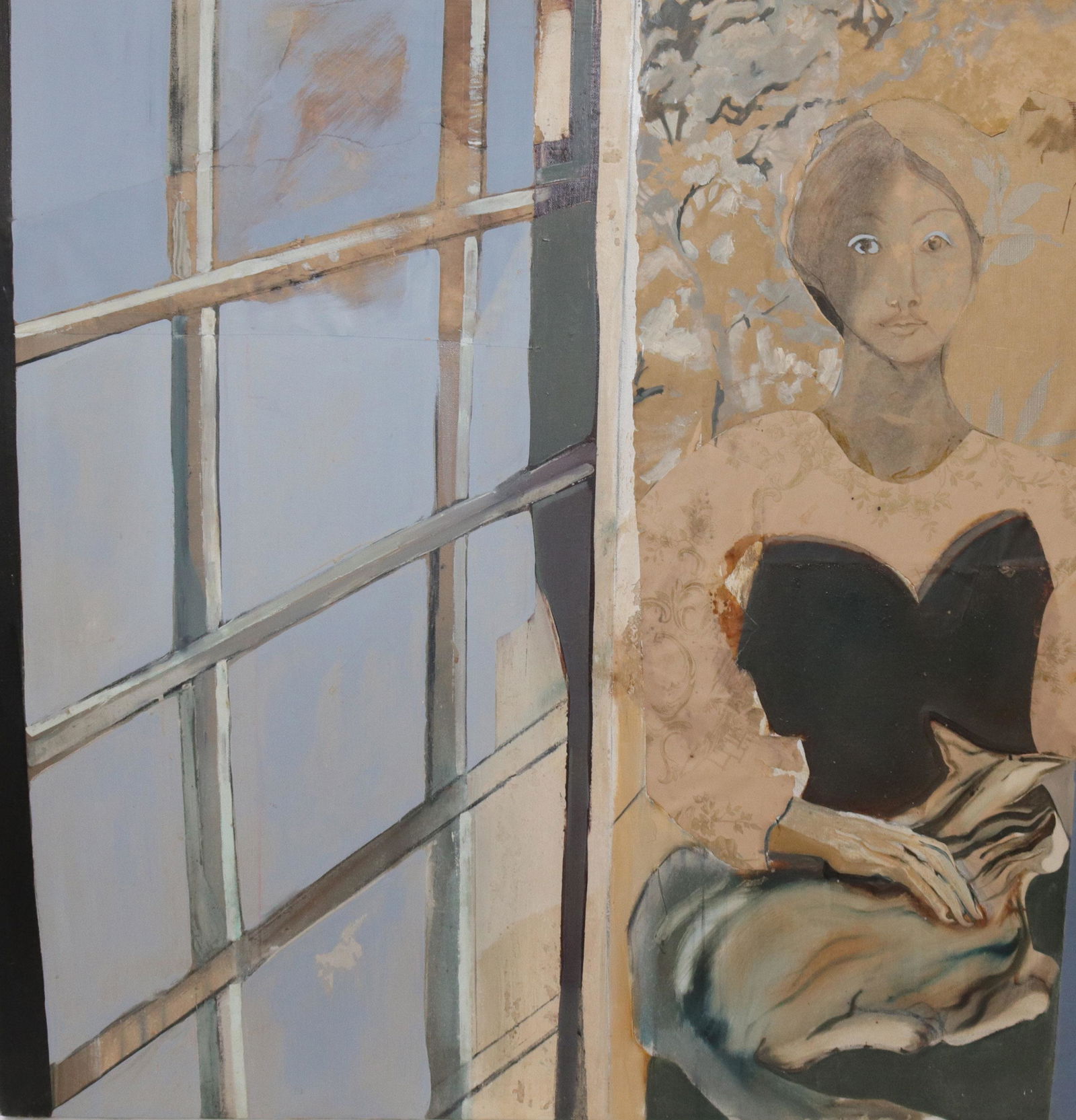 OIL ON CANVAS MULTI-MEDIA PORTRAIT (1 of 3)