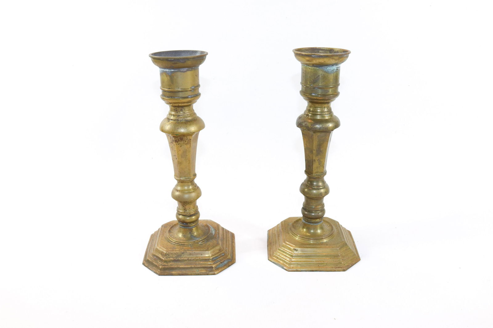 PAIR OF BRASS CANDLESTICKS (1 of 2)