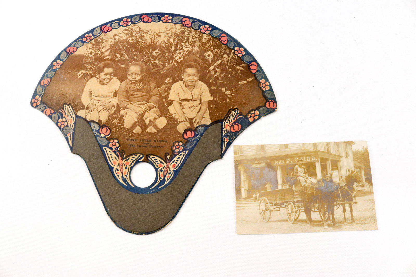 JOHNSONVILLE RPPC AND MT. BETHEL ADVERTISING FAN (1 of 3)