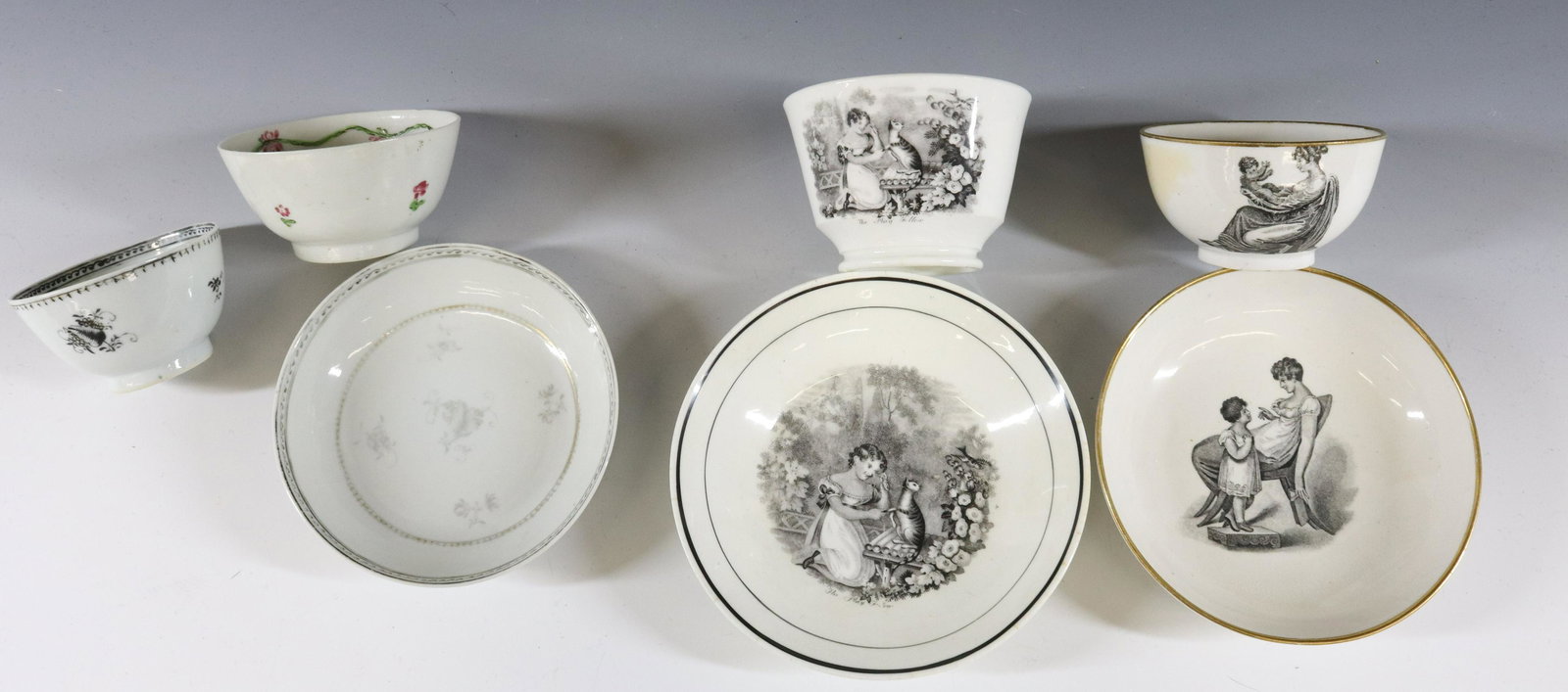 CHINESE EXPORT CUP AND SAUCER GROUP (1 of 6)