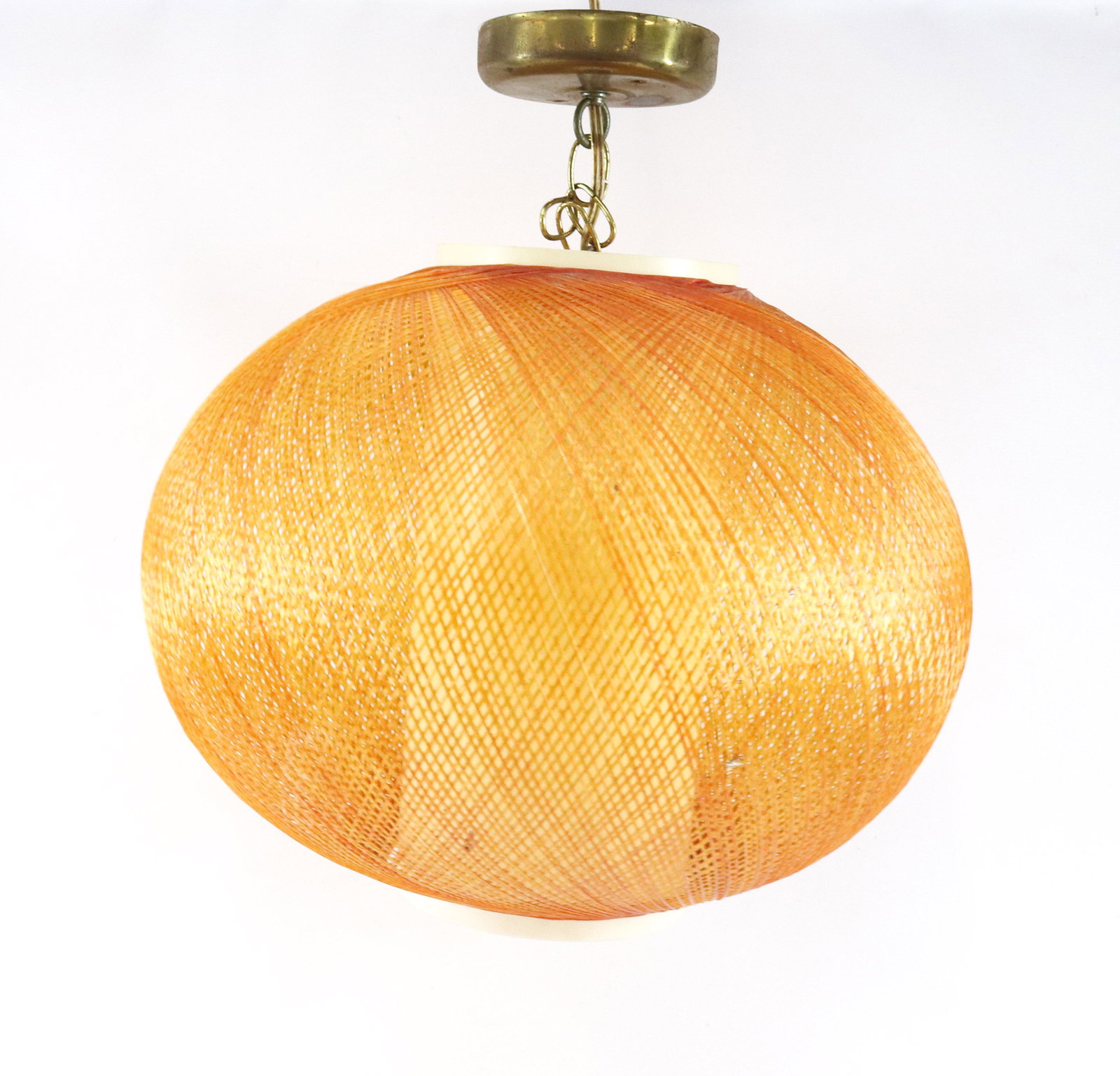 MID CENTURY MODERN SPUN FIBERGLASS HANGING LIGHT (1 of 3)
