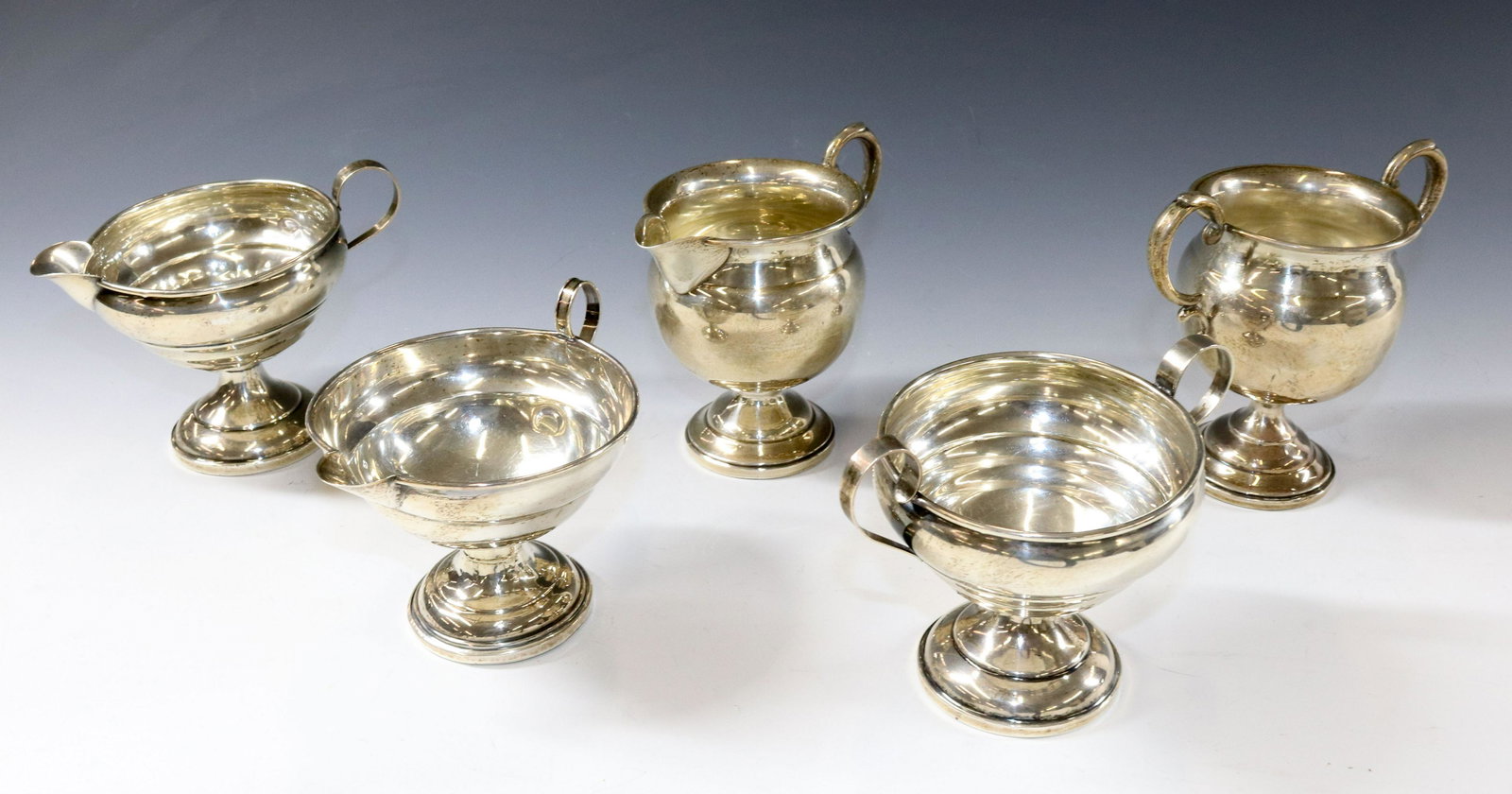 STERLING SILVER SUGAR AND CREAMER LOT (1 of 4)