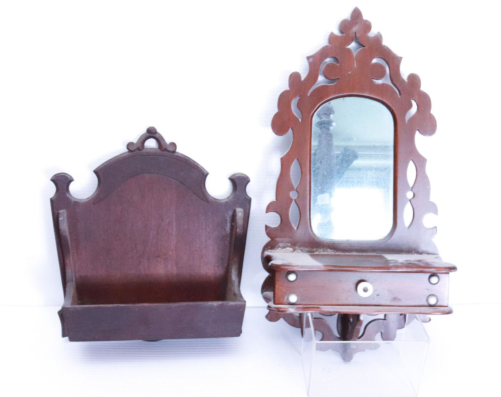 PAIR OF ANTIQUE WALL BOXES (1 of 2)