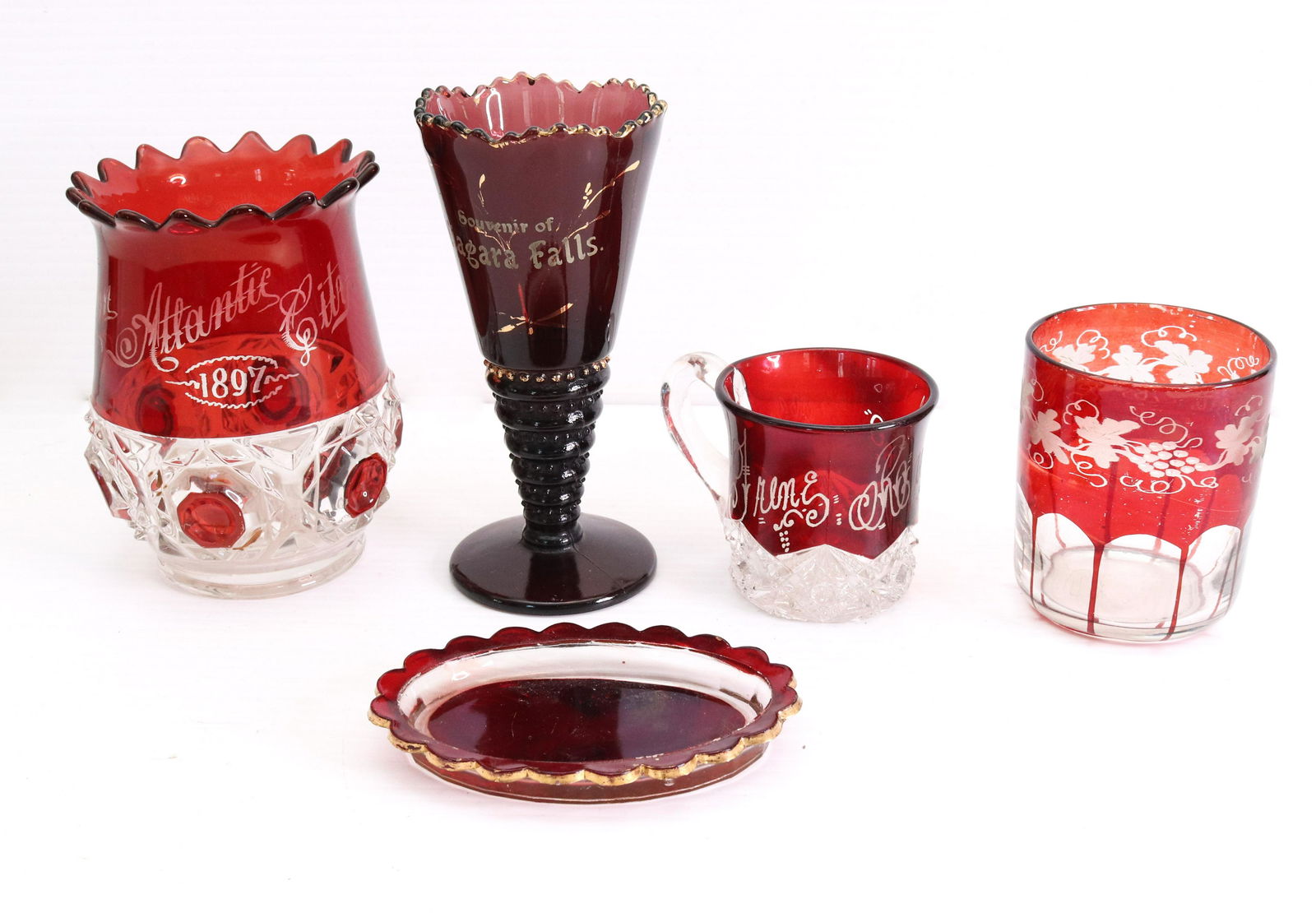 GROUP LOT OF SOUVENIR GLASS (1 of 2)