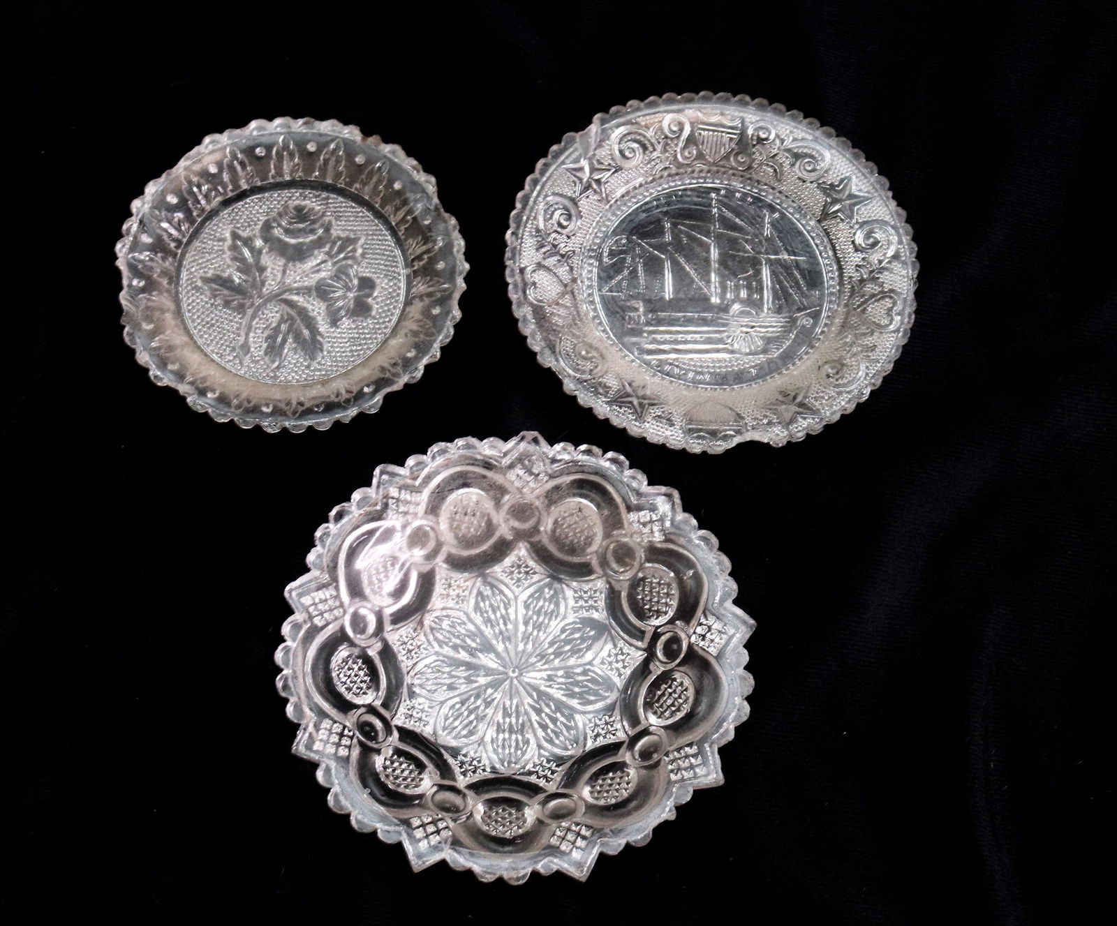 EARLY GLASS CUP PLATES (1 of 2)