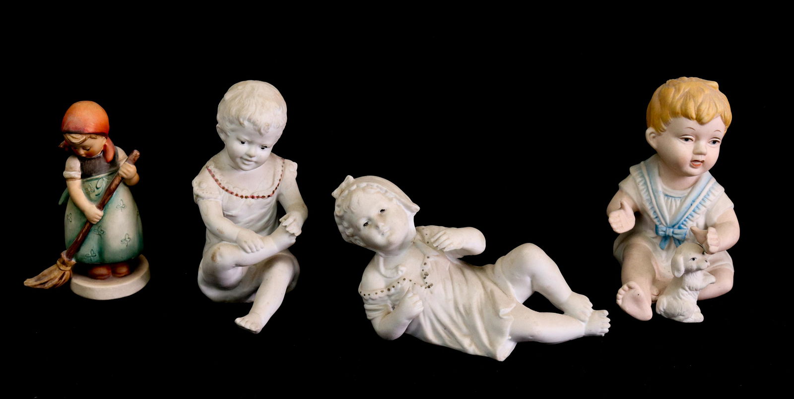 GROUP OF HAND PAINTED BISQUE CHILDREN FIGURES (1 of 3)