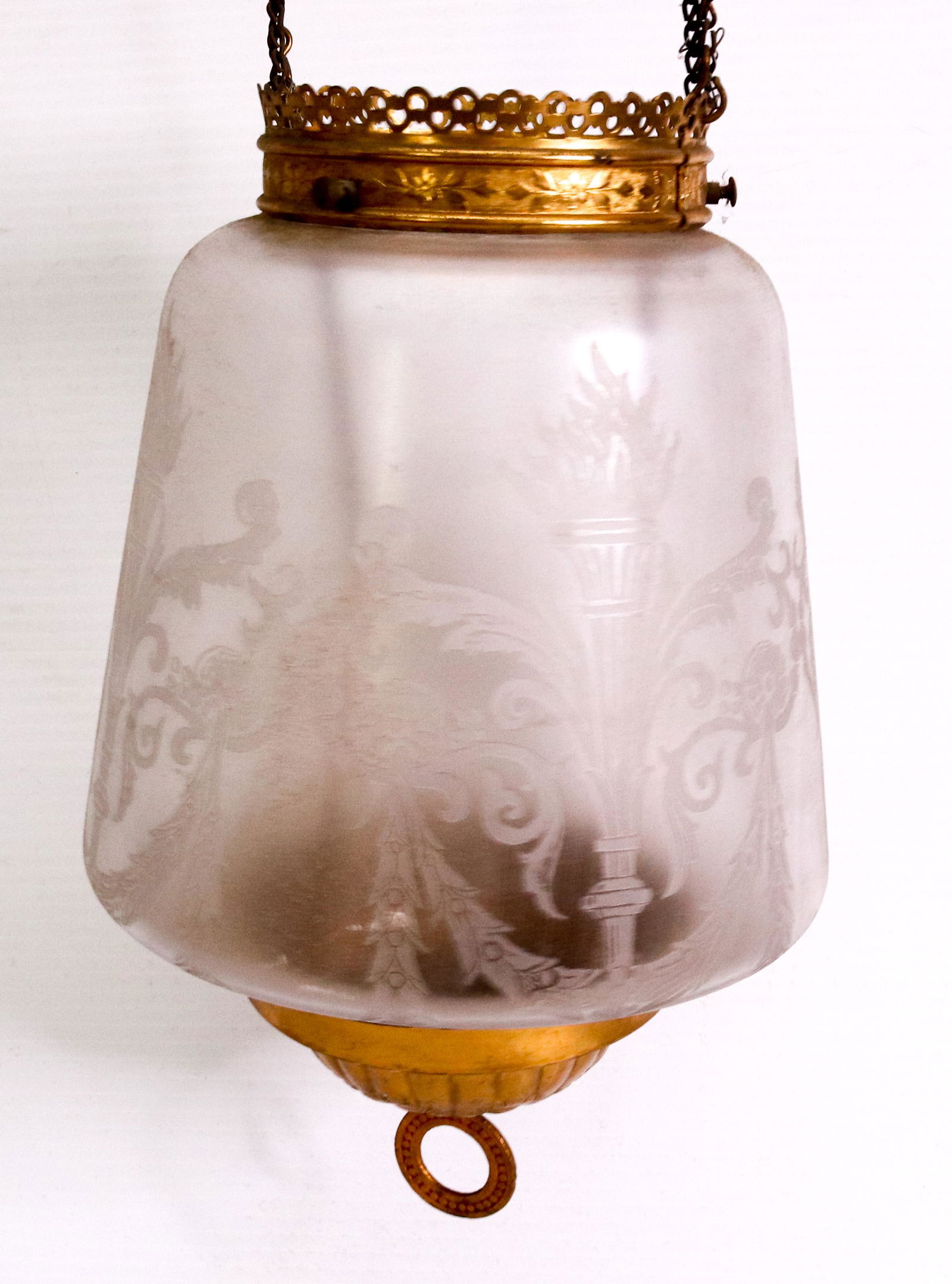 ANTIQUE HANGING HALL LIGHT (1 of 3)