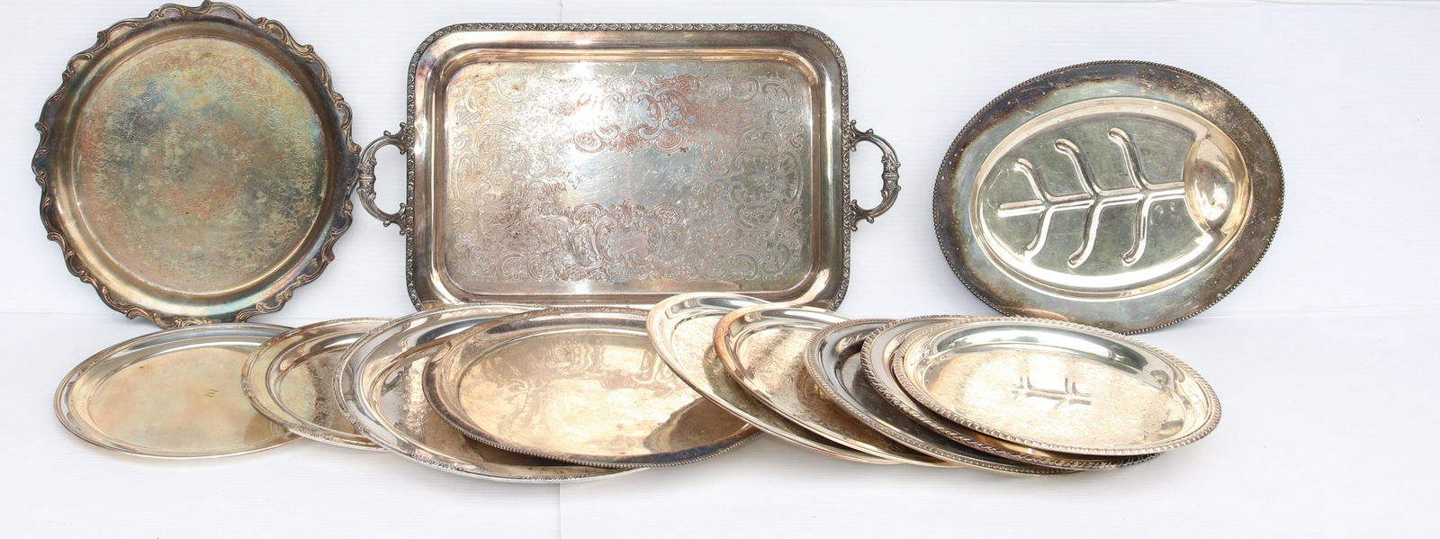 ANTIQUE SILVER PLATE LOT (1 of 2)
