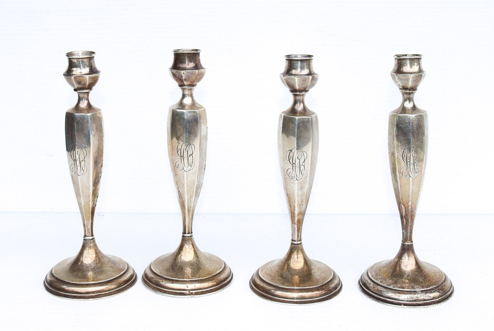 STERLING WEIGHTED CANDLE HOLDERS (1 of 3)