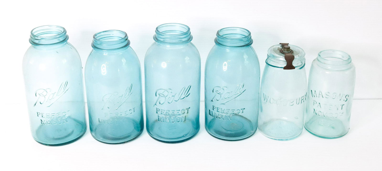 (6) VINTAGE FRUIT JARS (1 of 3)
