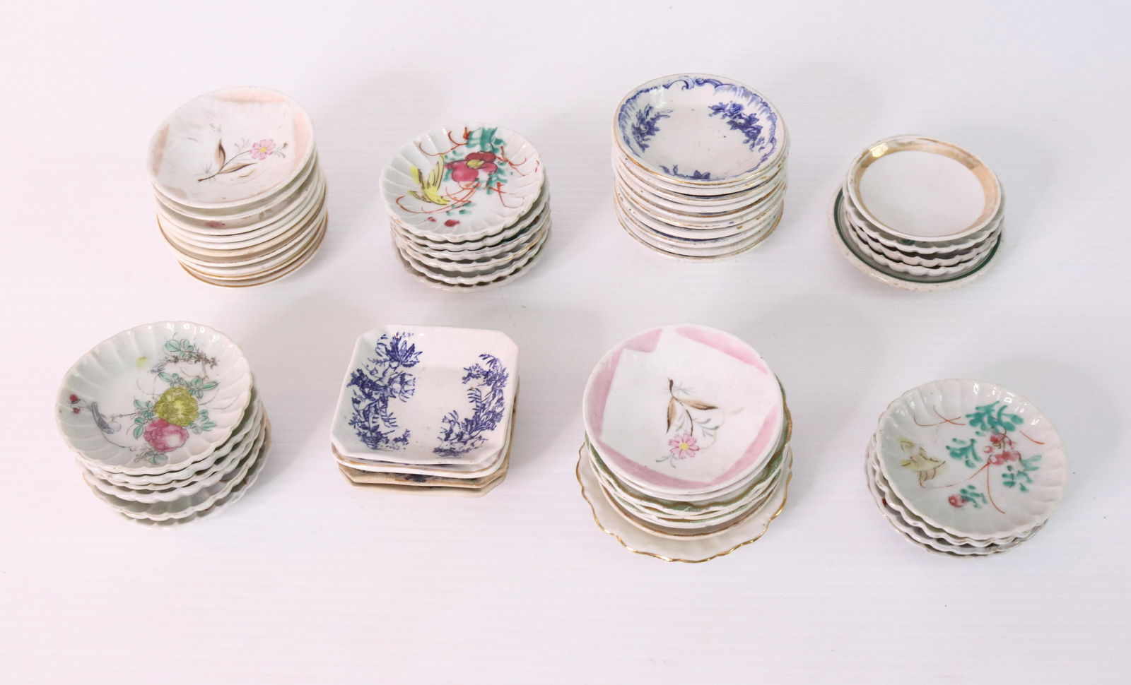 LARGE LOT OF ANTIQUE BUTTER PATS (1 of 1)