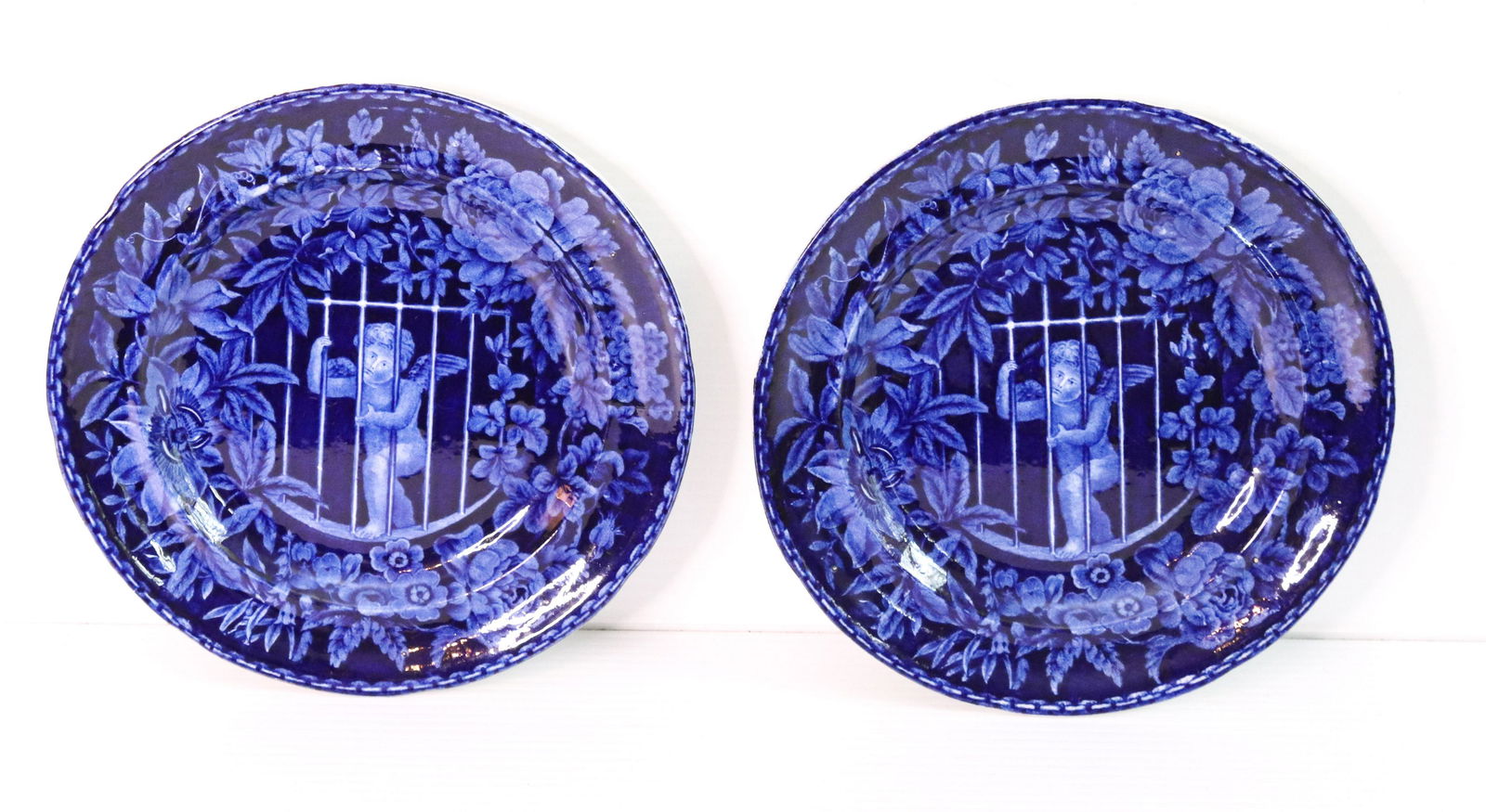 PAIR OF HISTORICAL BLUE PLATES (1 of 6)