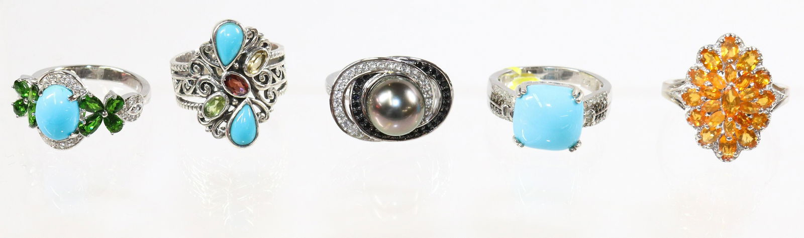 CONTEMPORARY STERLING SILVER RING LOT (1 of 2)