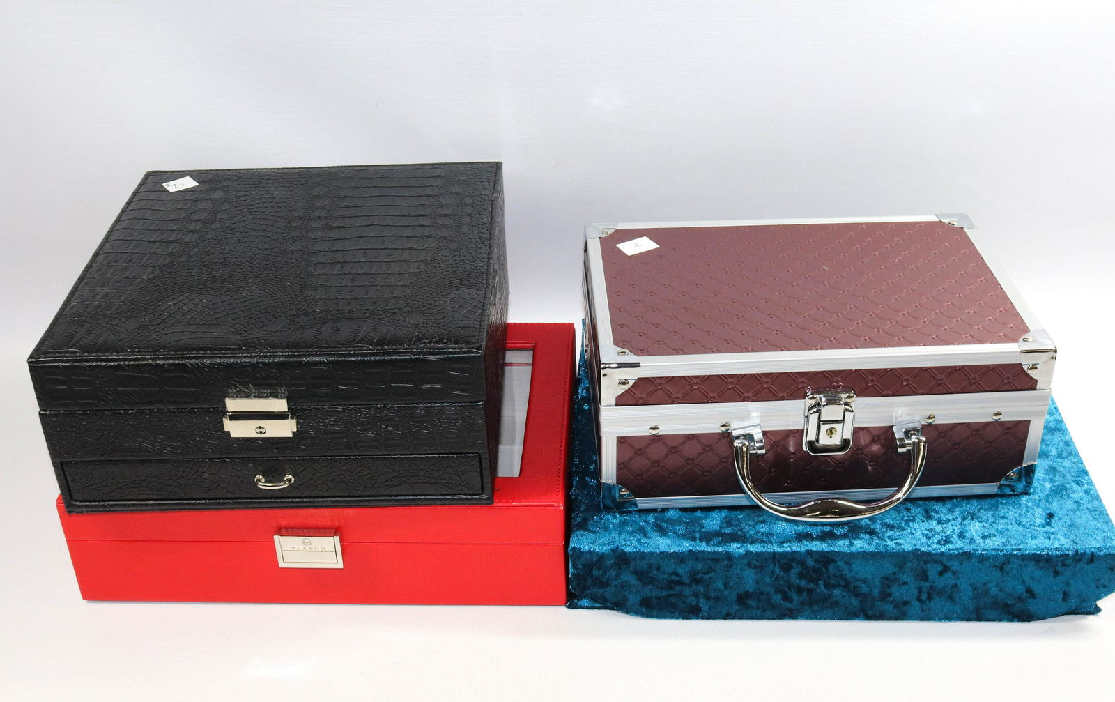 4 JEWELRY CASES BOXES (1 of 2)