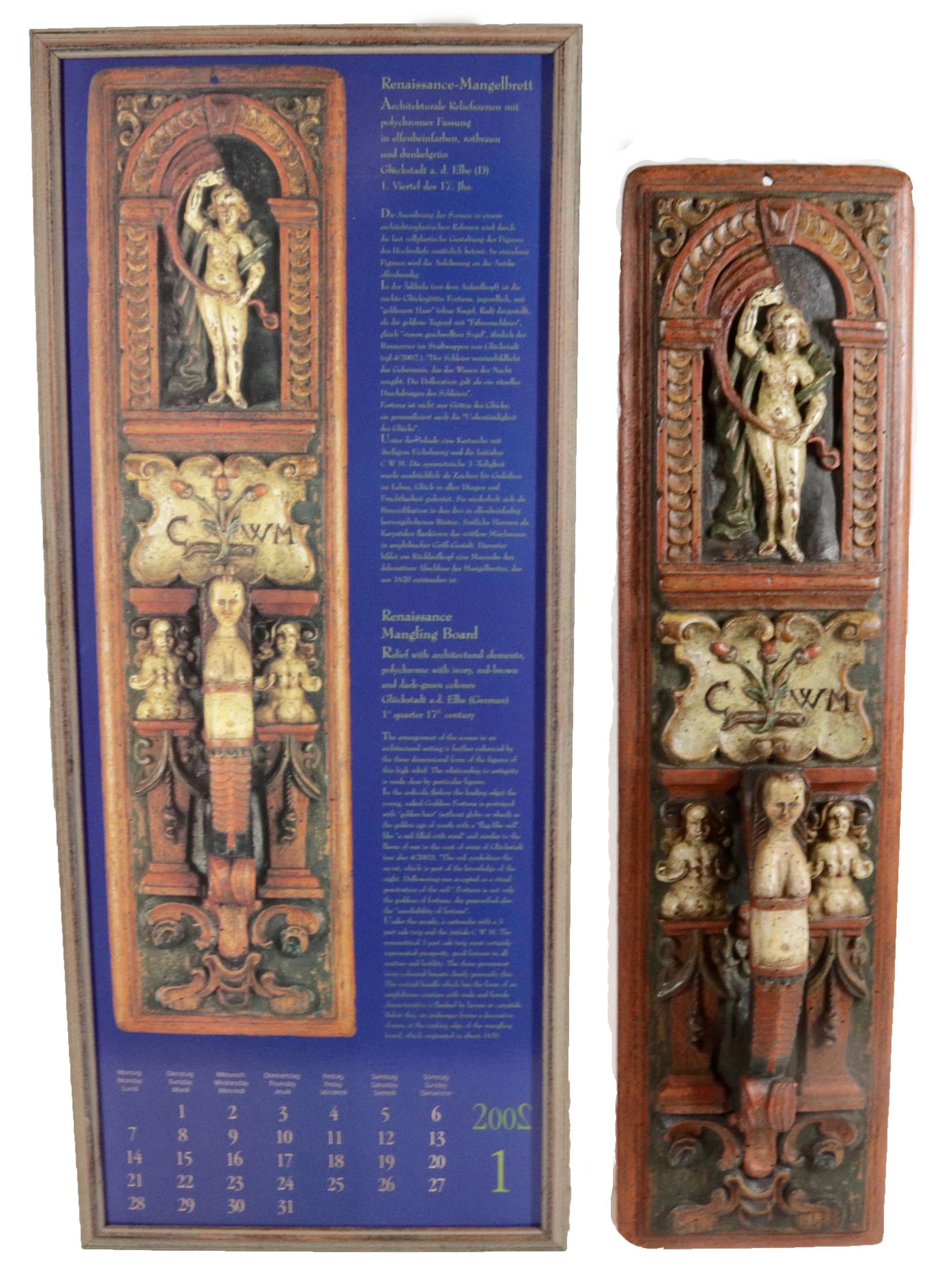 Early 17th Century Carved German Mangle Board (1 of 5)