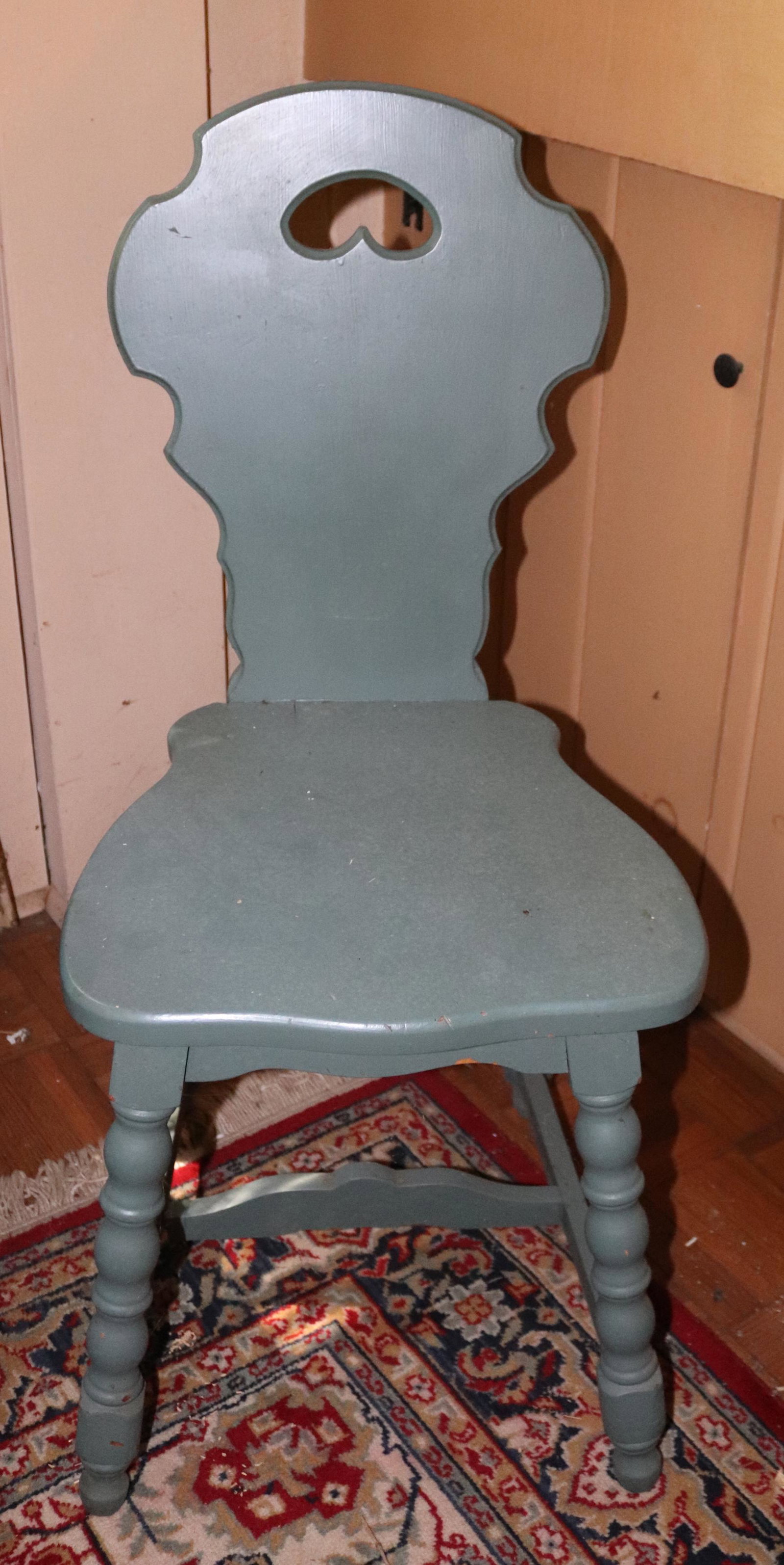 PAINTED COUNTRY STYLE SIDE CHAIR (1 of 2)