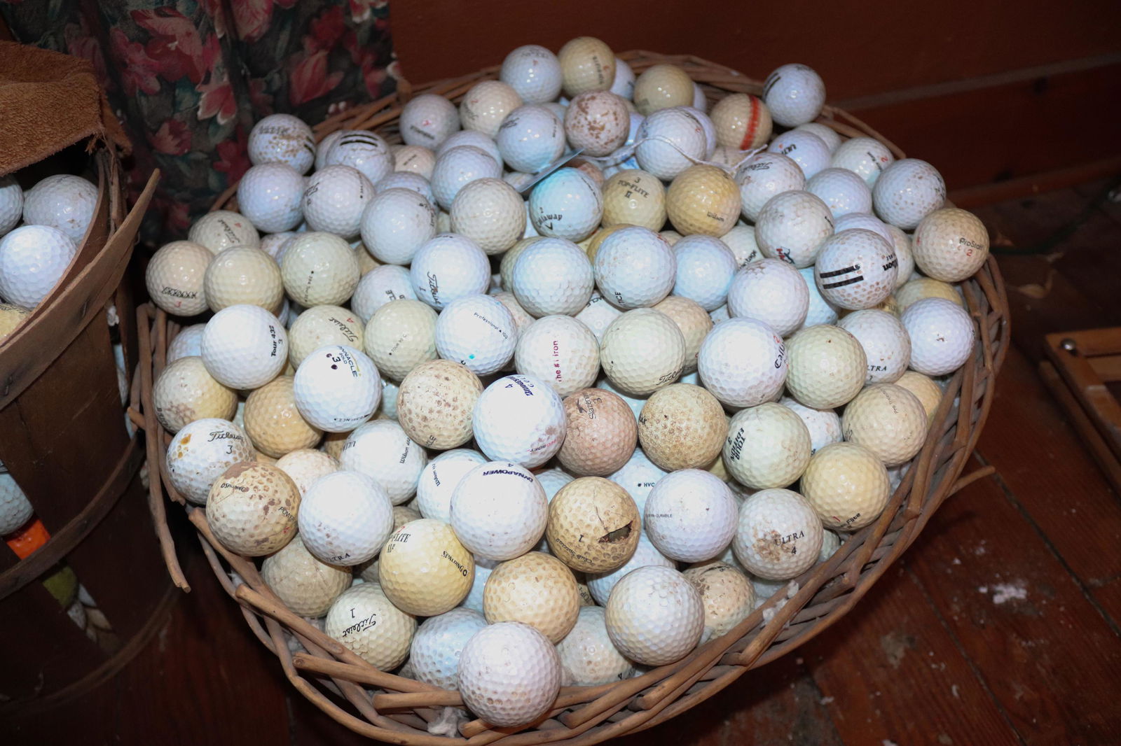 LARGE BASKET OF GOLF BALLS (1 of 1)