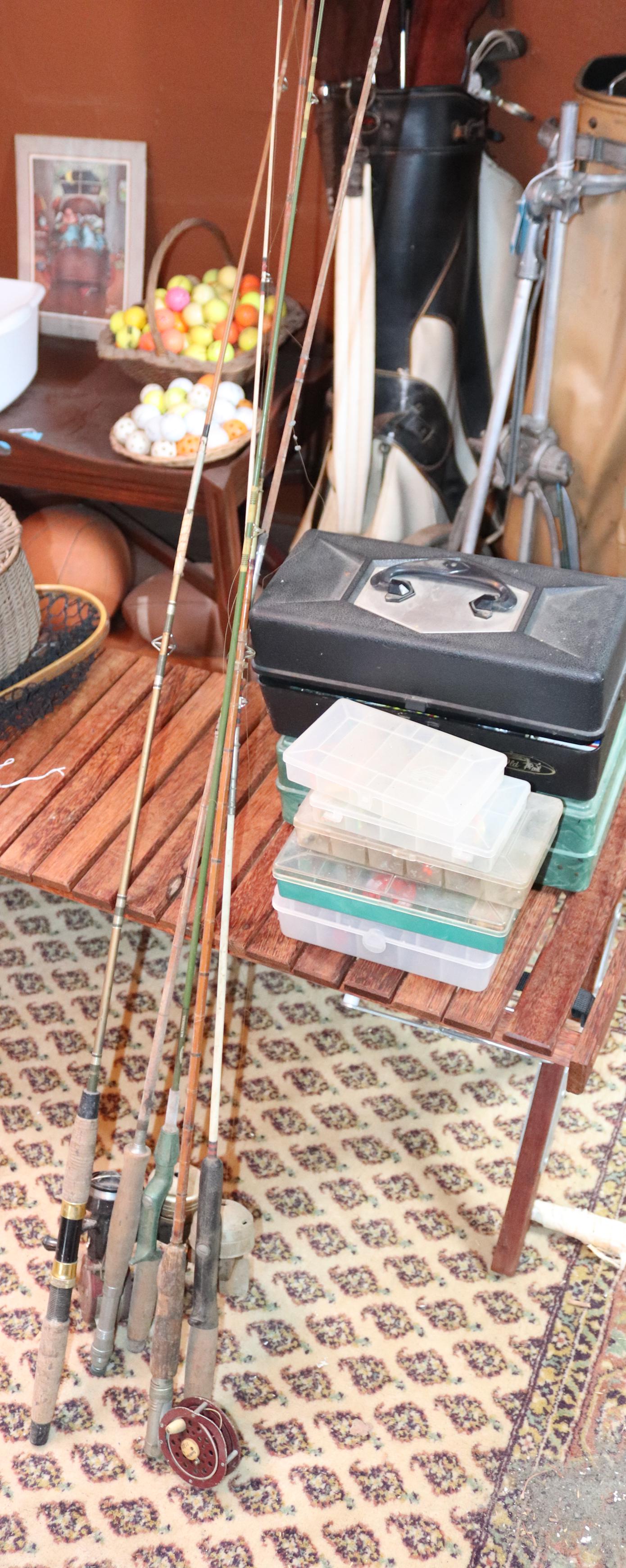 FISHING TACKLE AND POLE LOT (1 of 4)