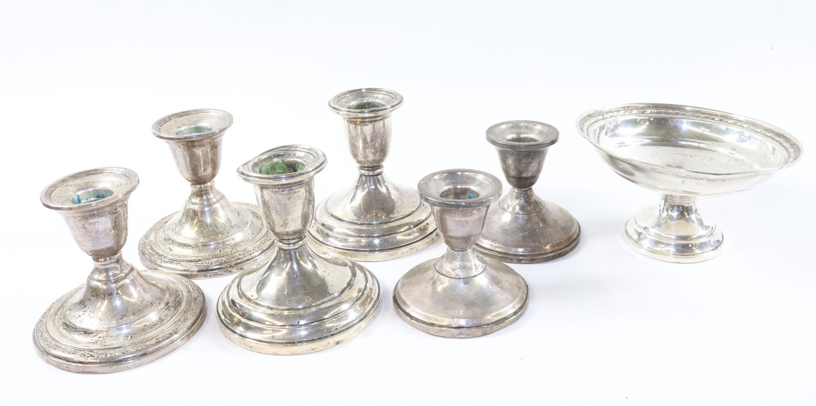 GROUP LOT OF STERLING SILVER CANDLEHOLDERS (1 of 2)