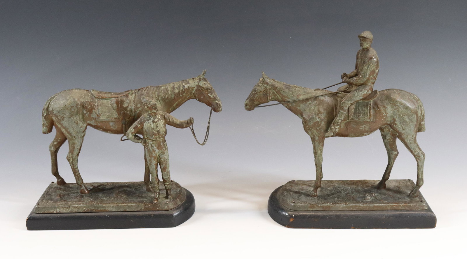 PAIR OF HORSE/JOCKEY BOOKENDS (1 of 3)