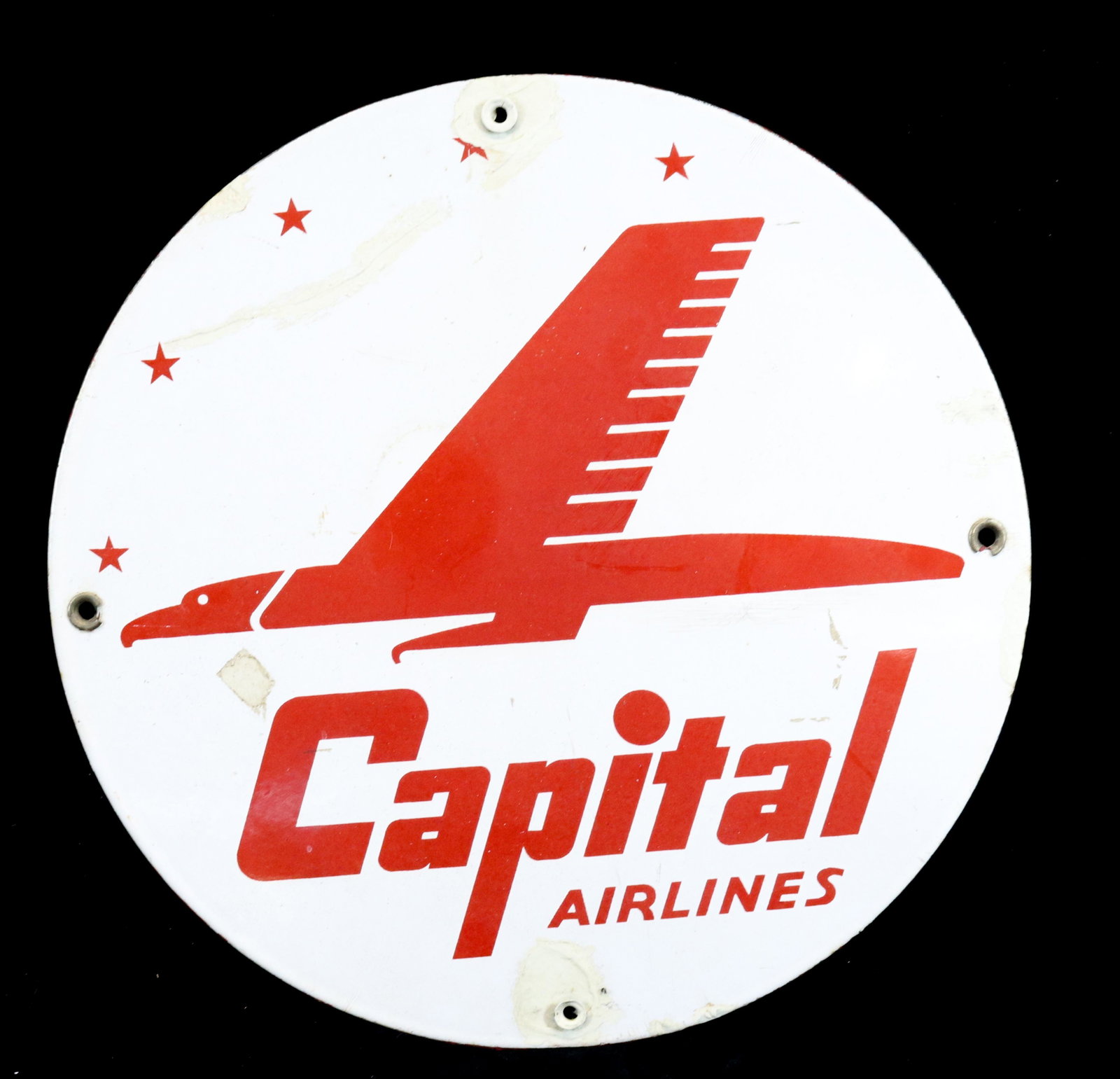 PORCELAIN CAPITAL AIRLINES SIGN (1 of 3)