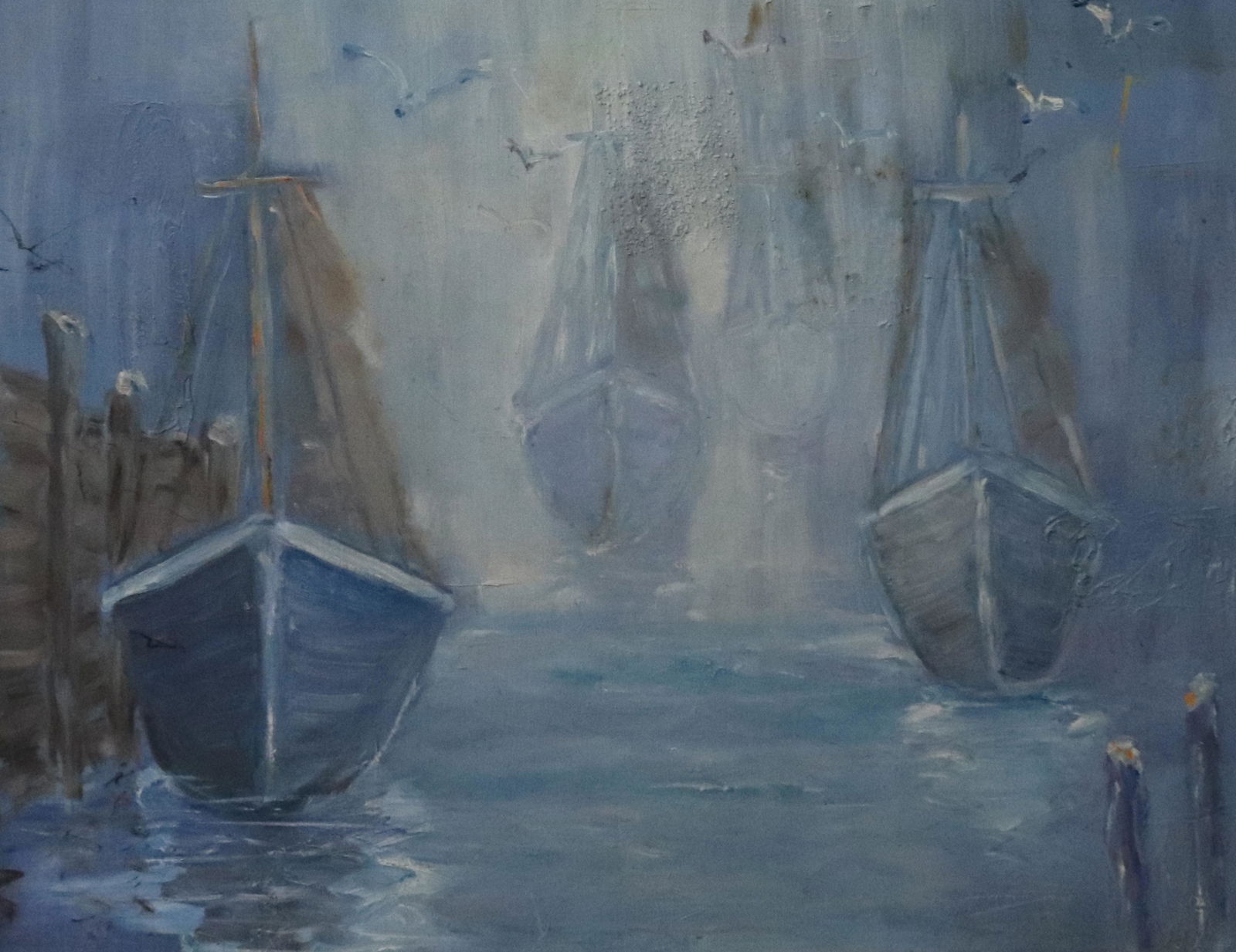 VINTAGE OIL ON BOARD (1 of 3)