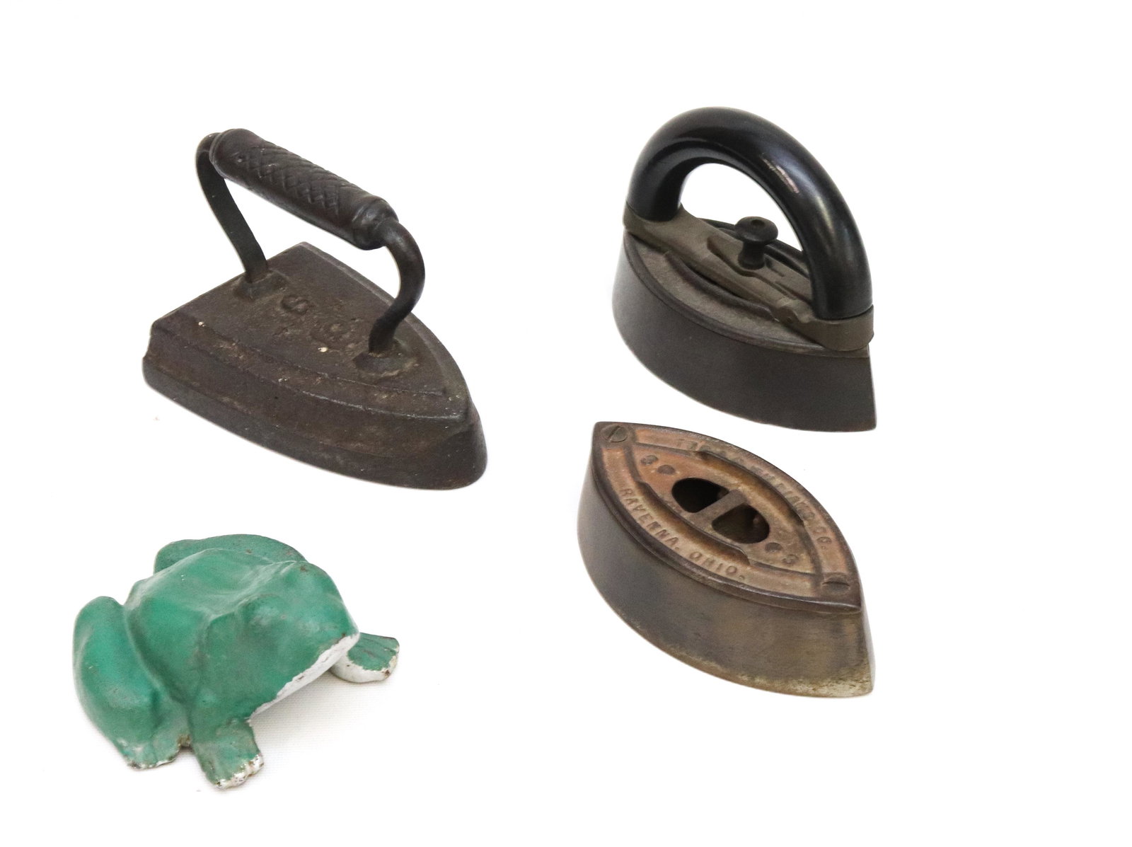 SAD IRONS AND CAST IRON FROG (1 of 3)