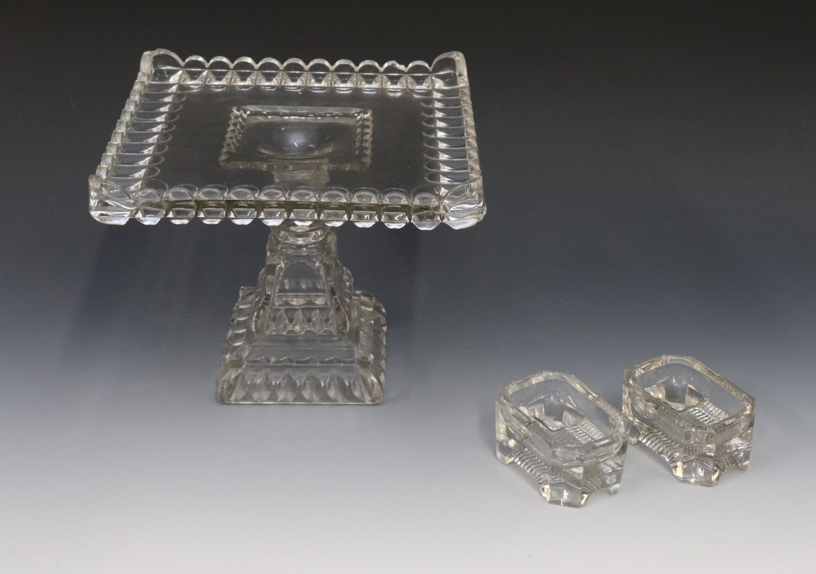 PRESSED GLASS CAKE STAND (1 of 4)