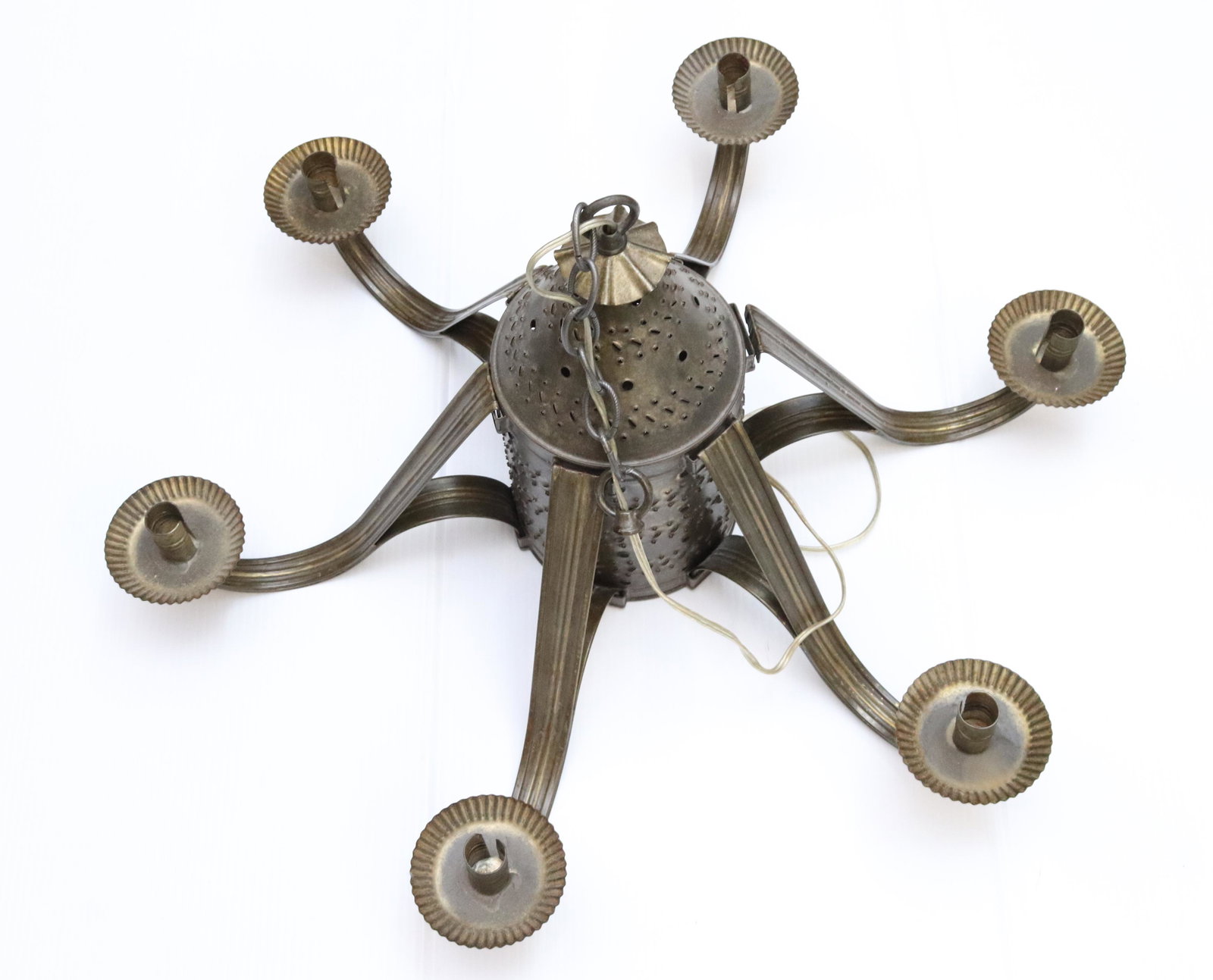 ERNEST WESTON TIN CHANDELIER (1 of 4)