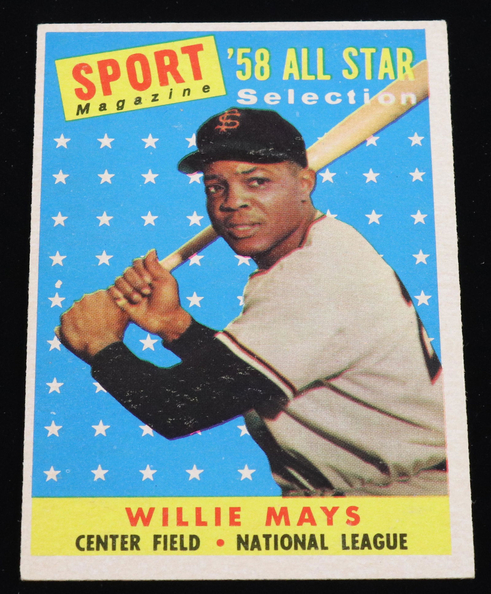 TOPPS 1958 WILLIE MAYS BASEBALL CARD (1 of 2)