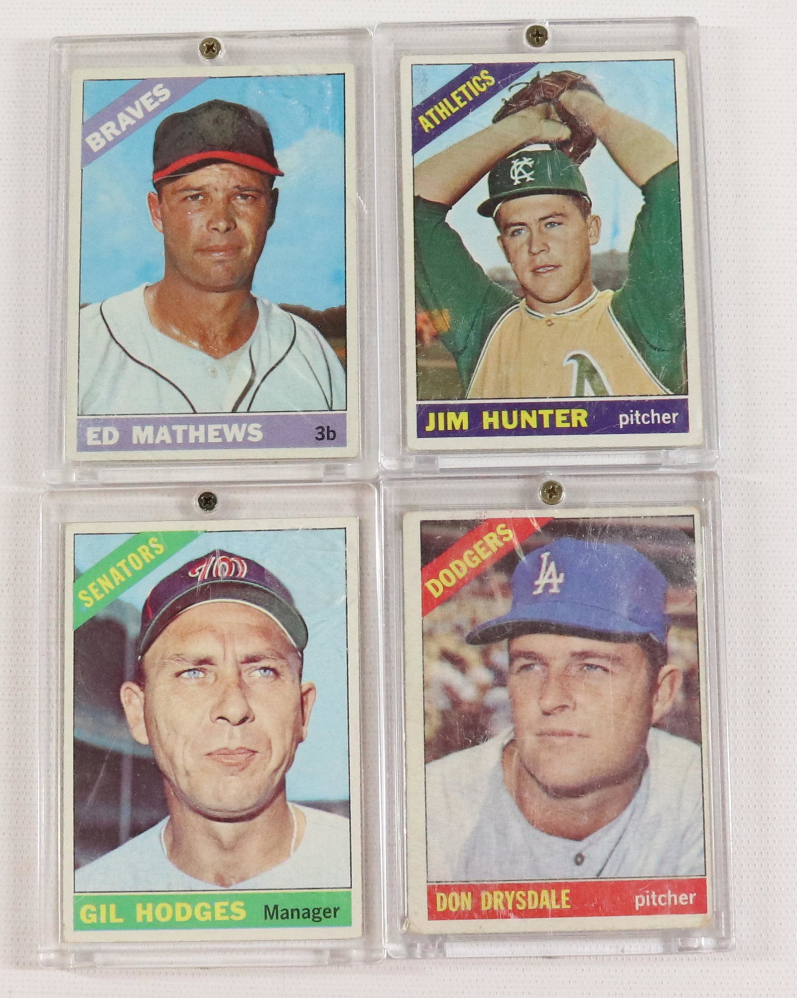 (4) 1966 TOPPS BASEBALL CADS (1 of 2)