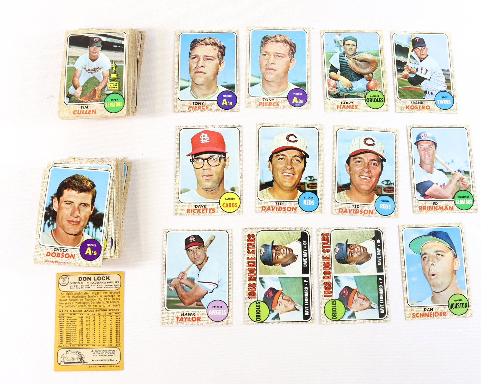 LARGE LOT OF 1968 TOPPS BASEBALL CARDS (1 of 1)