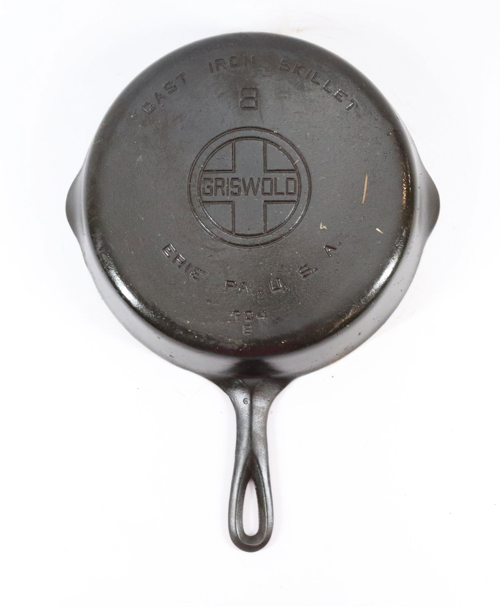 GRISWOLD #8 SKILLET: LARGE BLOCK LOGO Dimensions PLEASE READ BEFORE BIDDING – PICKUP FOR THIS AUCTION WILL NOT BE UNTIL THE WEEK OF OCTOBER 25TH. PICK-UP WILL BE FROM 9:00AM TILL 4:00PM – YOU MUST MAKE AN APPO