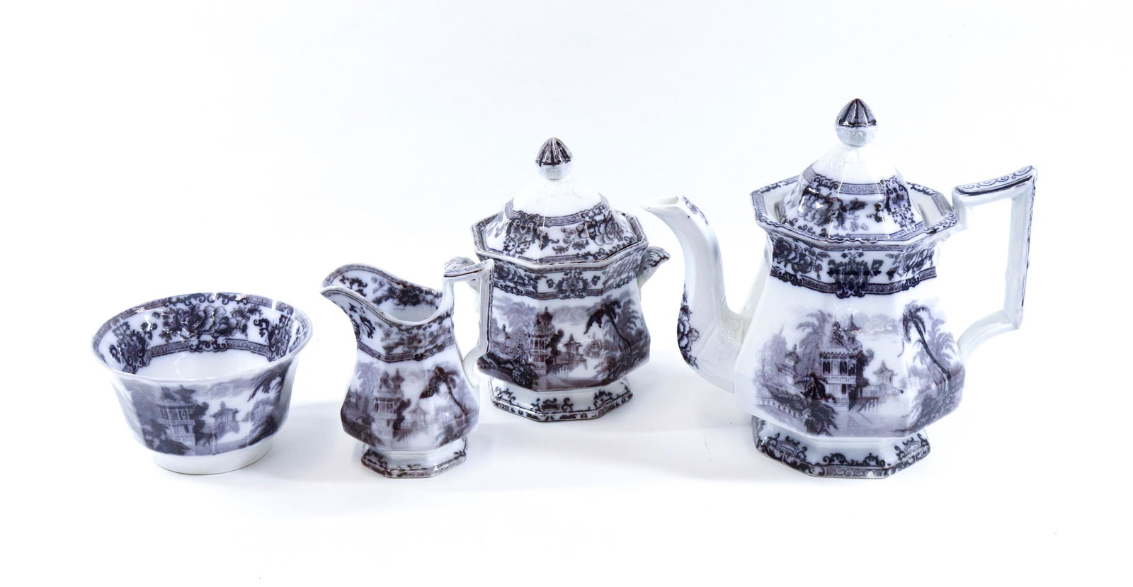 FLOW MULBERRY IRONSTONE TEA SET (1 of 6)