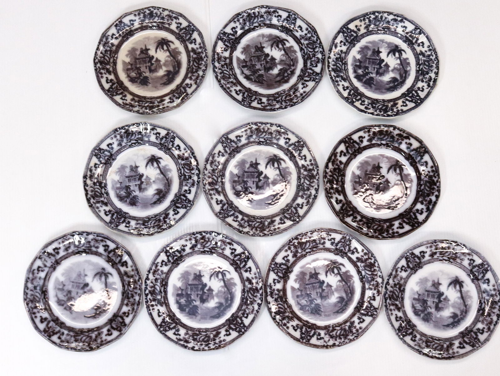 FLOW MULBERRY IRONSTONE DINNER PLATES (1 of 3)