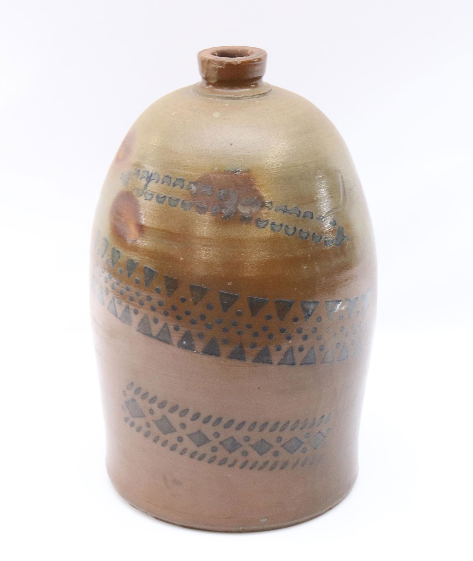 BLUE DECORATED STONEWARE JUG (1 of 7)