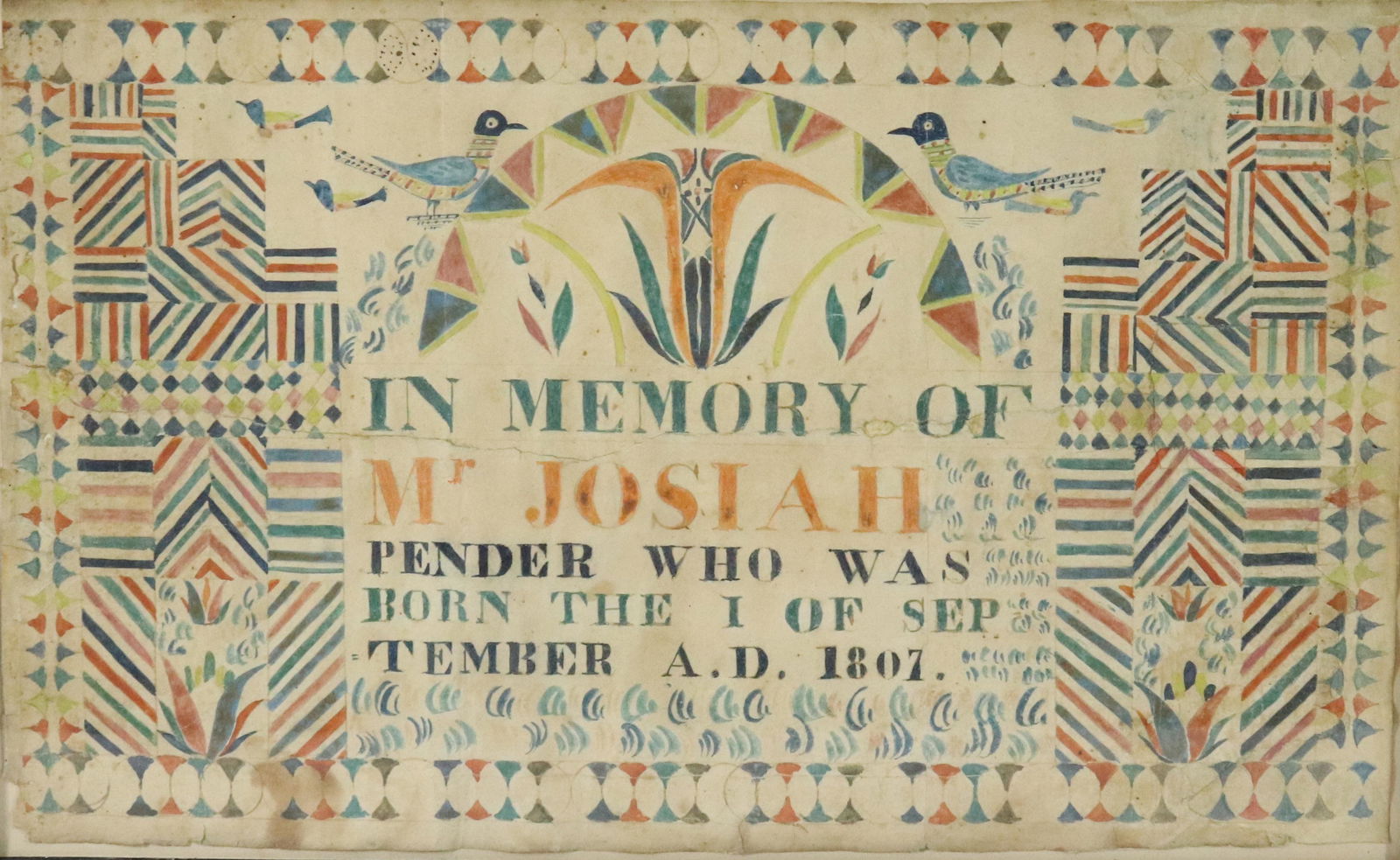 19TH C. MEMORIAL FRAKTUR (1 of 7)