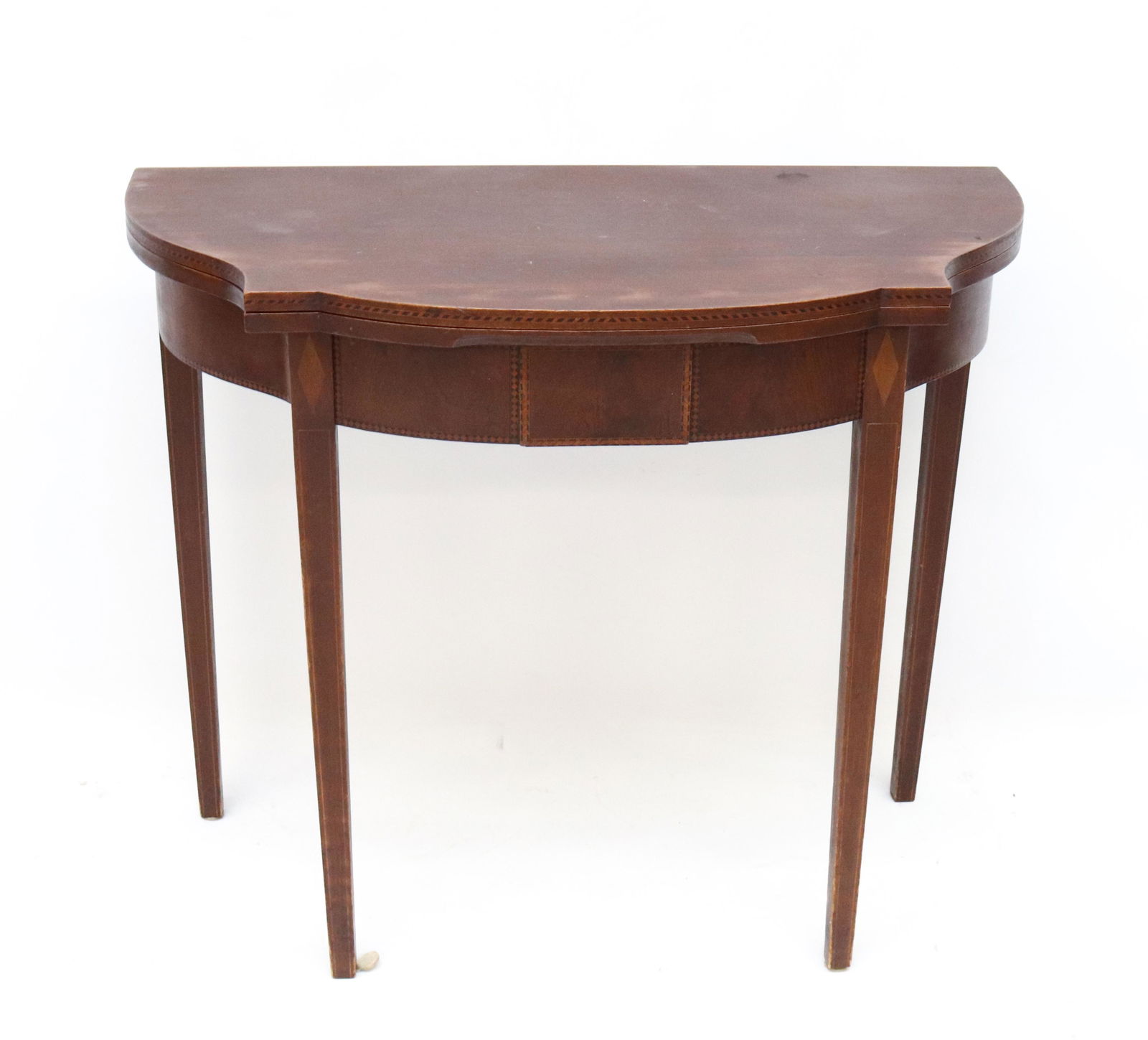 19TH C. MAHOGANY FLIP-TOP TABLE (1 of 4)