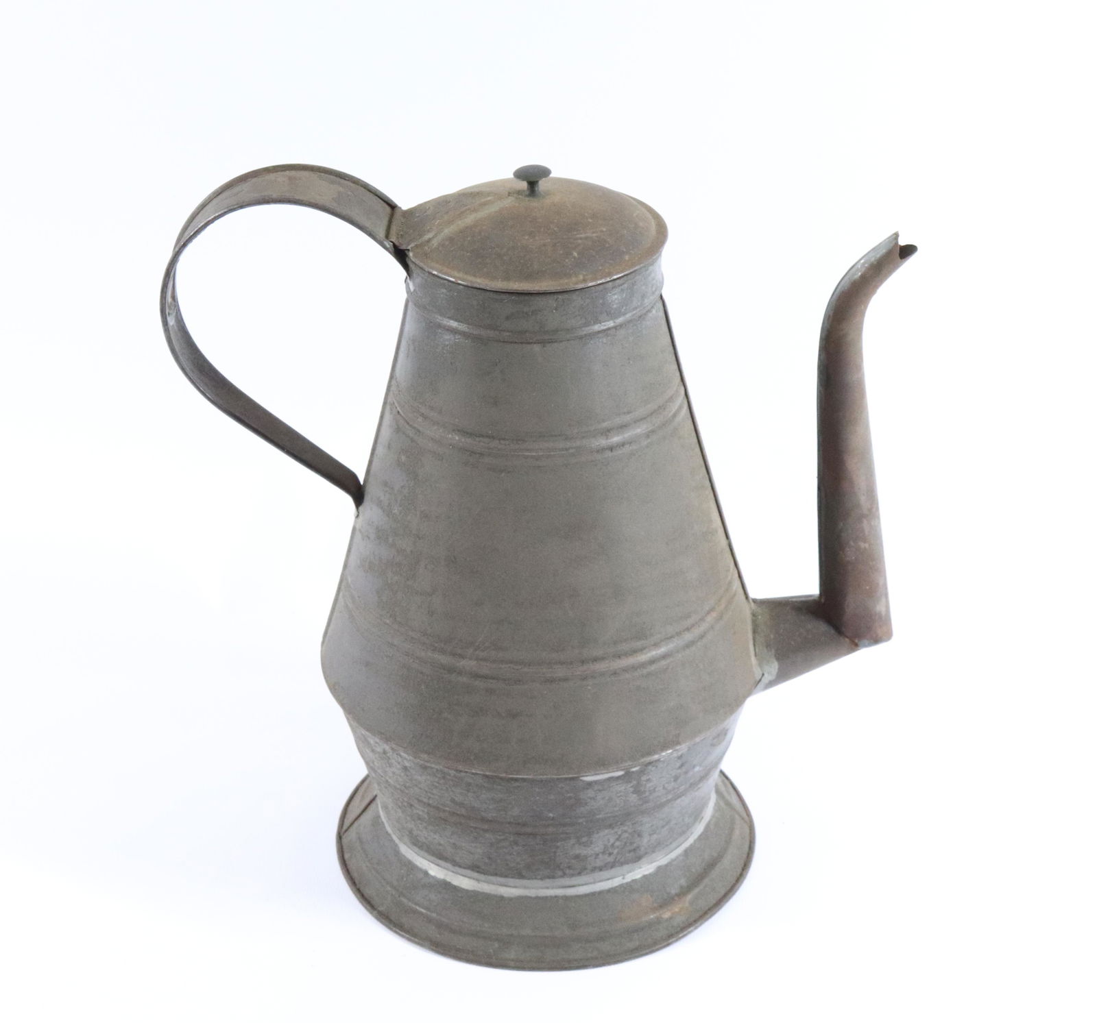 19TH C. TIN TEA POT (1 of 3)