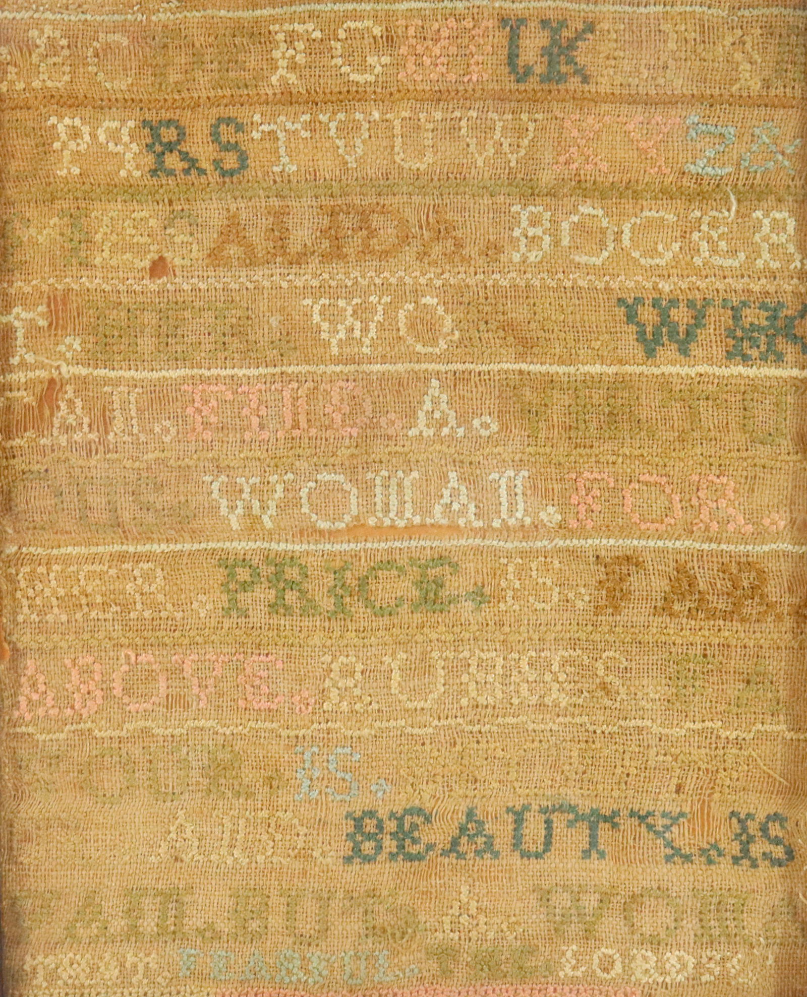 19TH C. FRAMED SAMPLER (1 of 5)