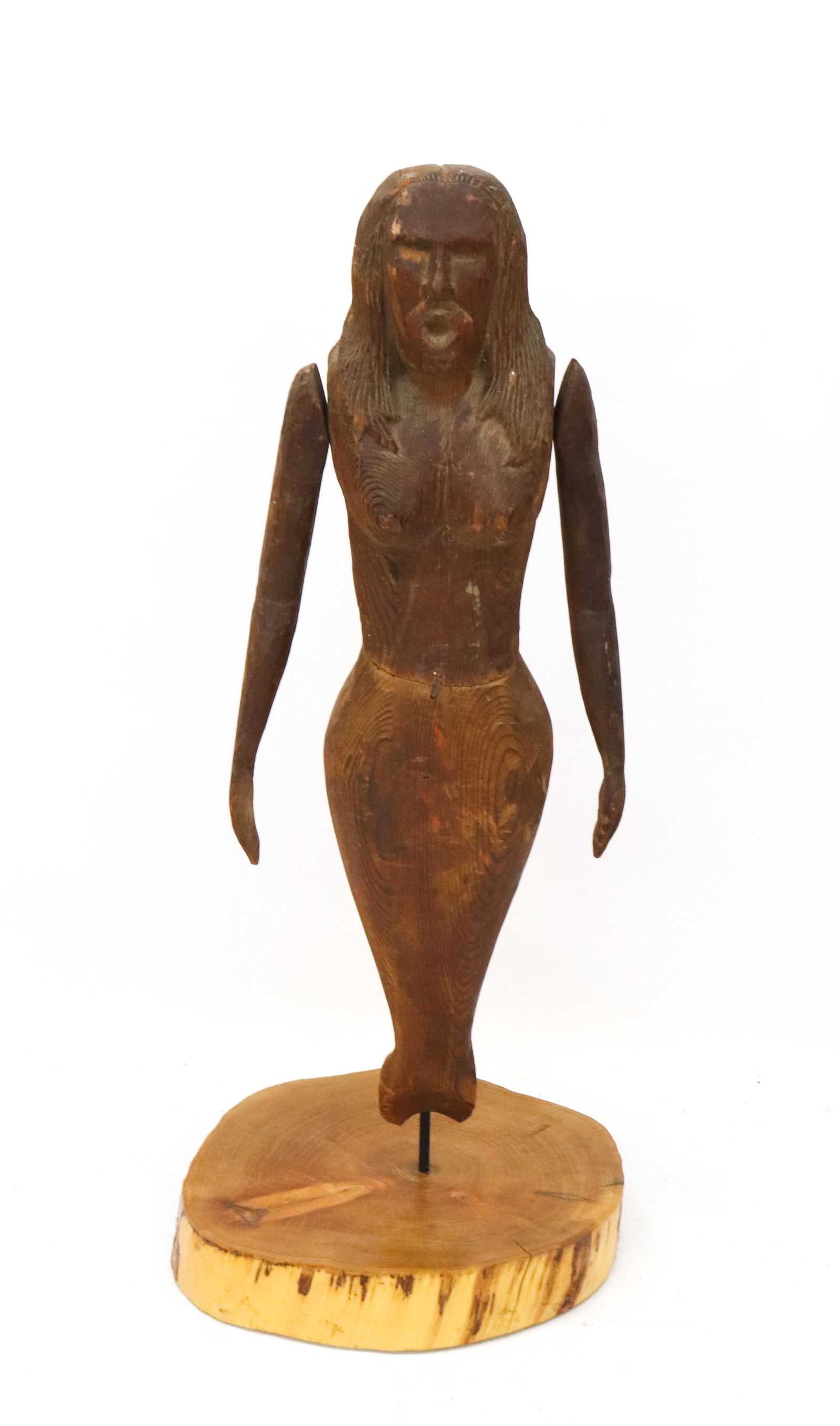 CARVED FOLK ART MERMAID (1 of 3)