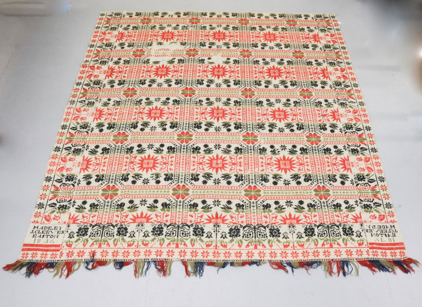 19TH C.EASTON, PA COVERLET (1 of 3)