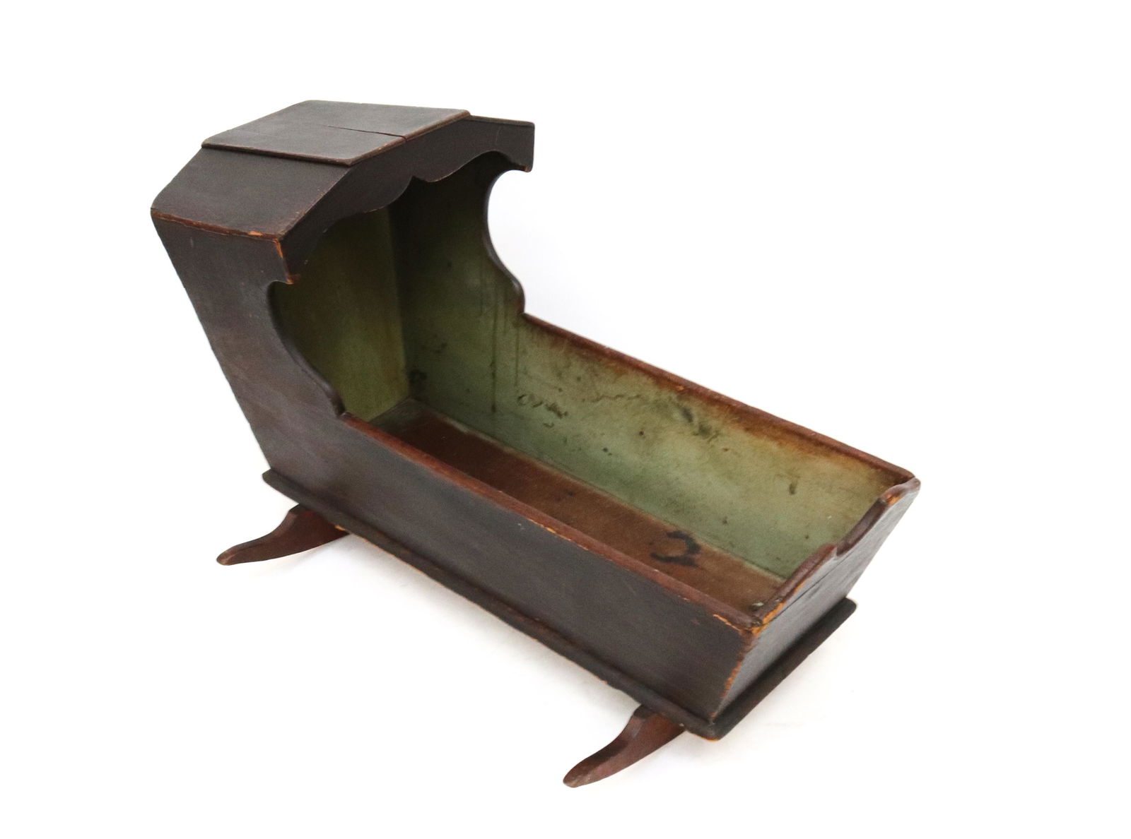 PAINT DECORATED HOODED CRADLE (1 of 3)