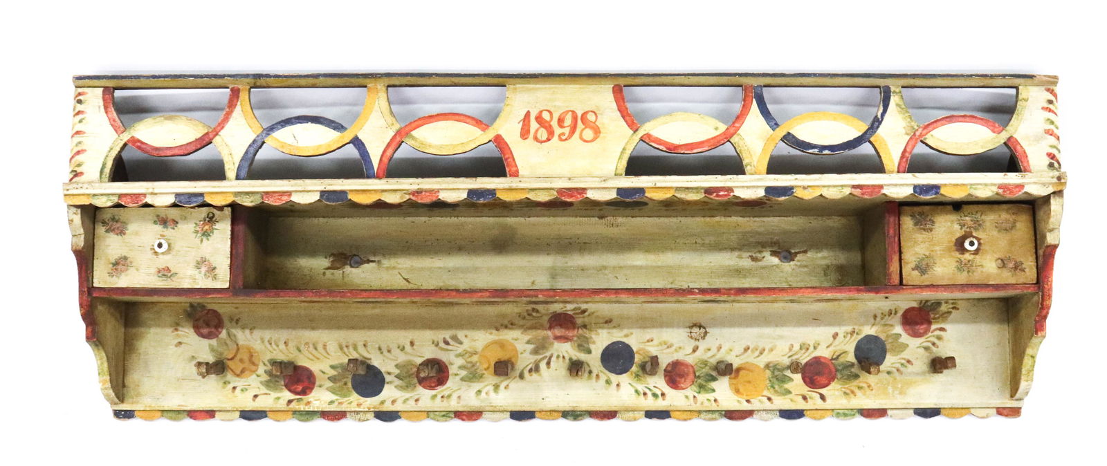 PAINT DECORATED HANGING SHELF (1 of 4)