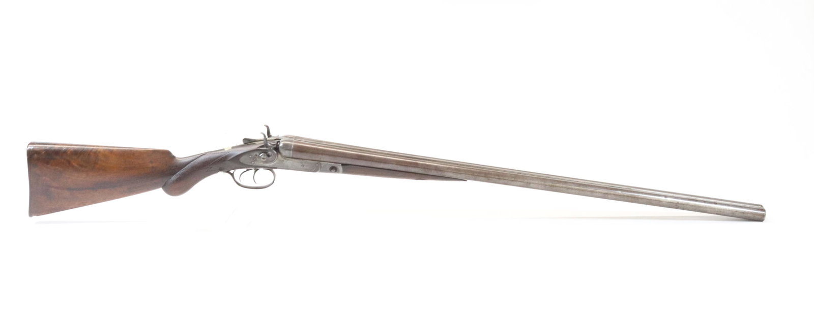 ANTIQUE PARKER G GRADE HAMMER: 12GA - SERIAL #33382 - DAMASCUS BARRELS SIZE: 30" BARRELS REGISTRATION: ANTIQUE OR BLACK POWDER, DOES NOT NEED TO BE REGISTERED