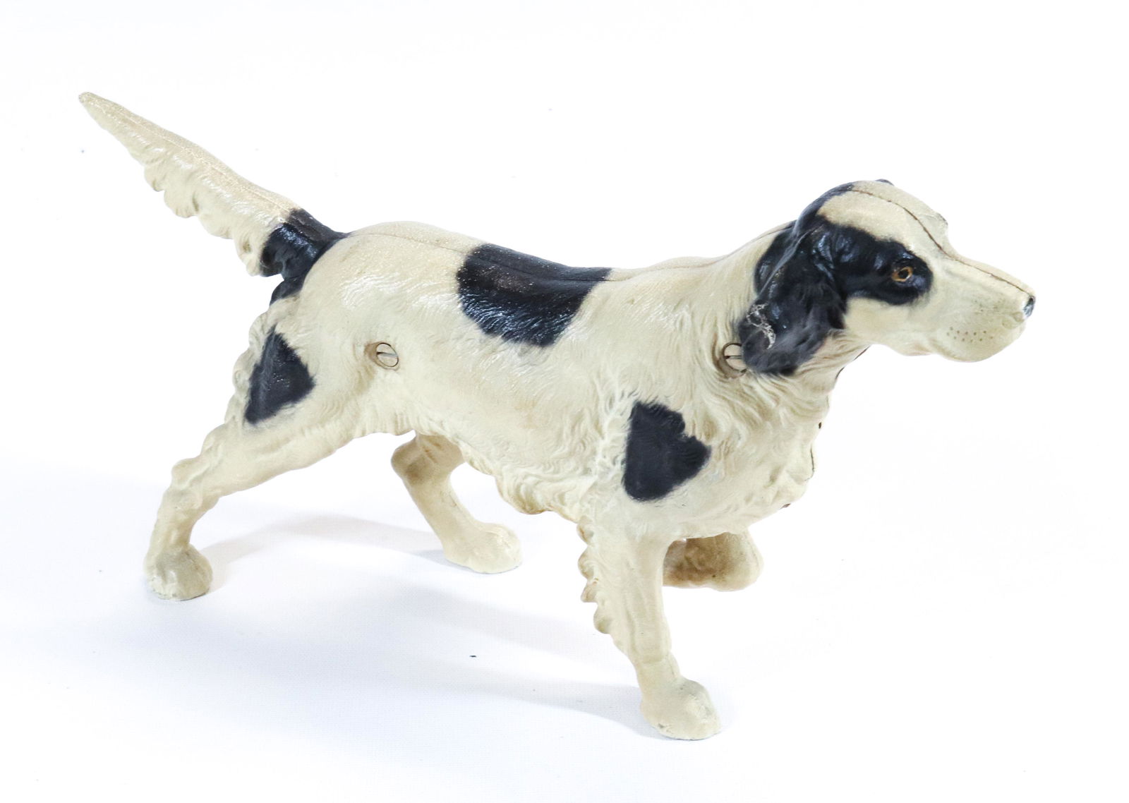 CAST IRON DOG DOORSTOP: PAINTED SURFACE POINTER SIZE: 8 1/2" X 15"